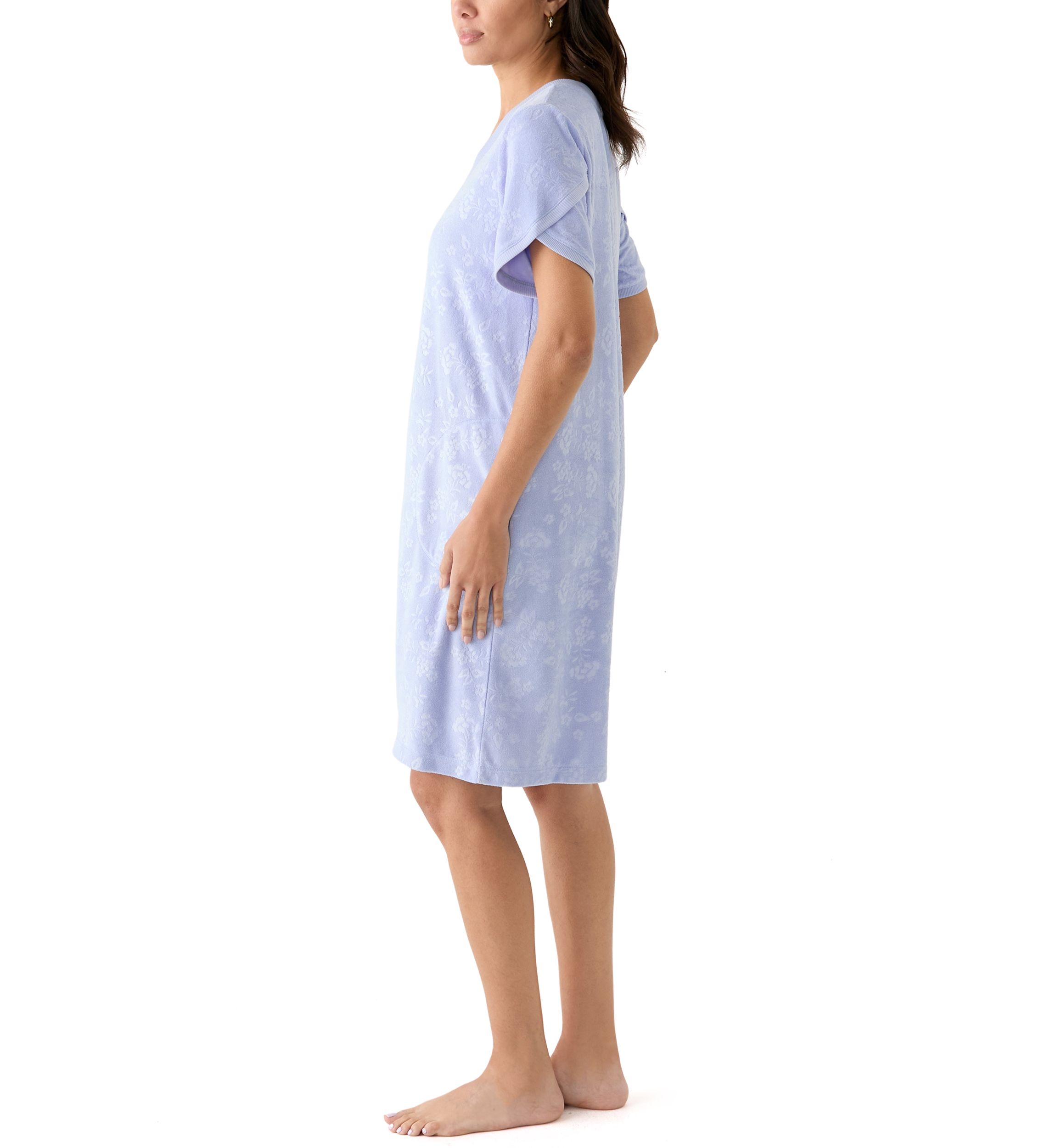 Embossed Terry Zip Robe