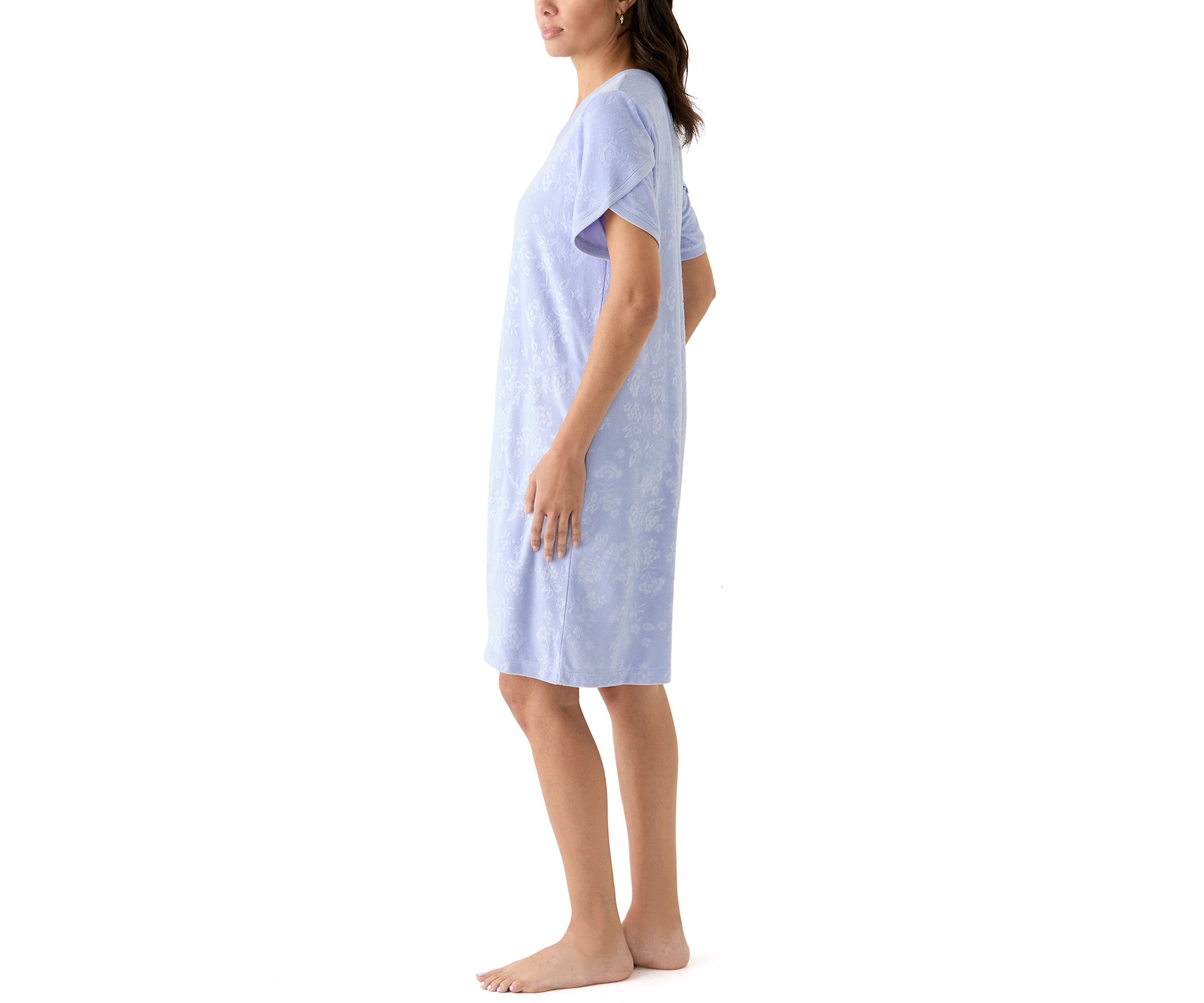 Embossed Terry Zip Robe