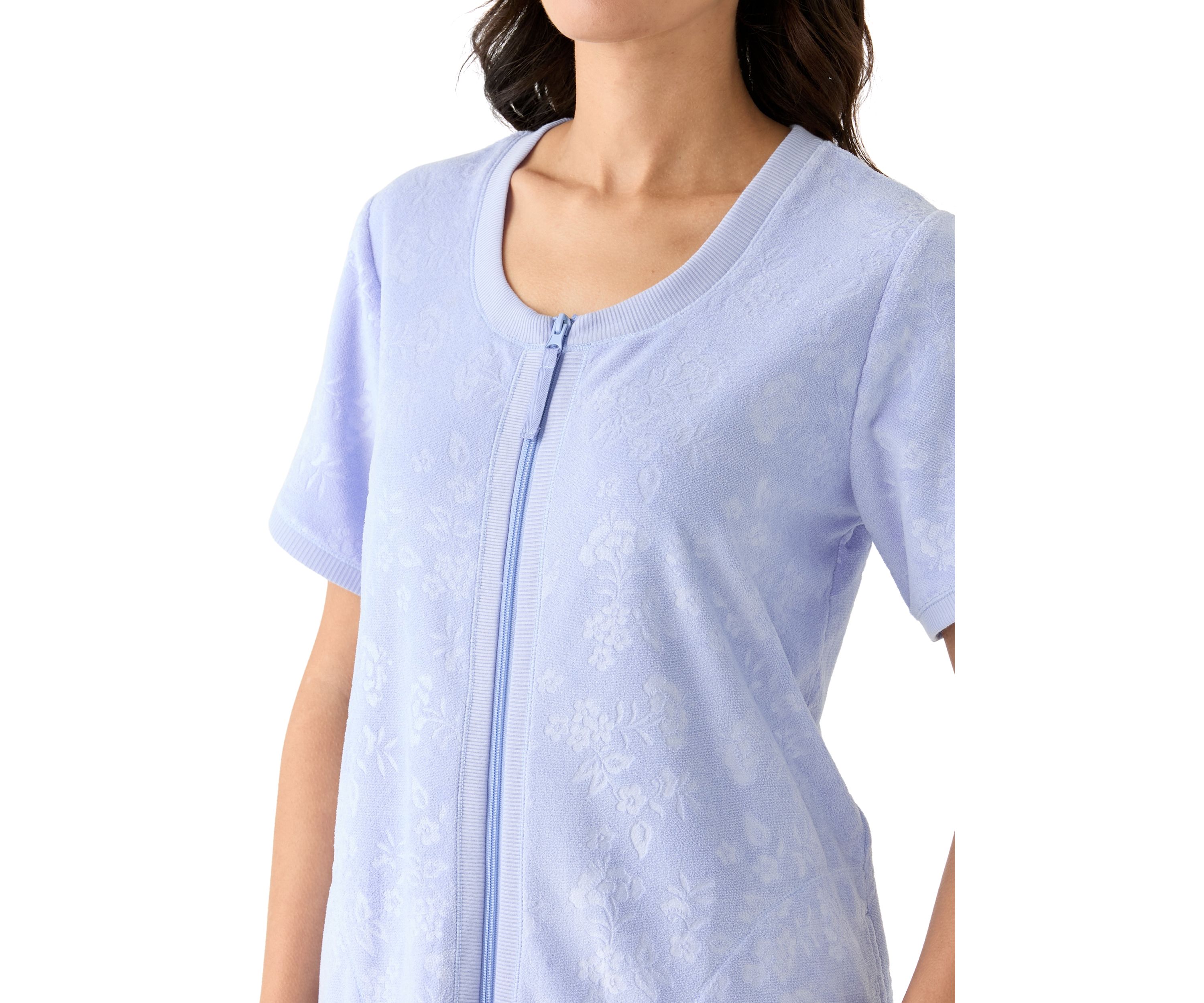 Embossed Terry Zip Robe