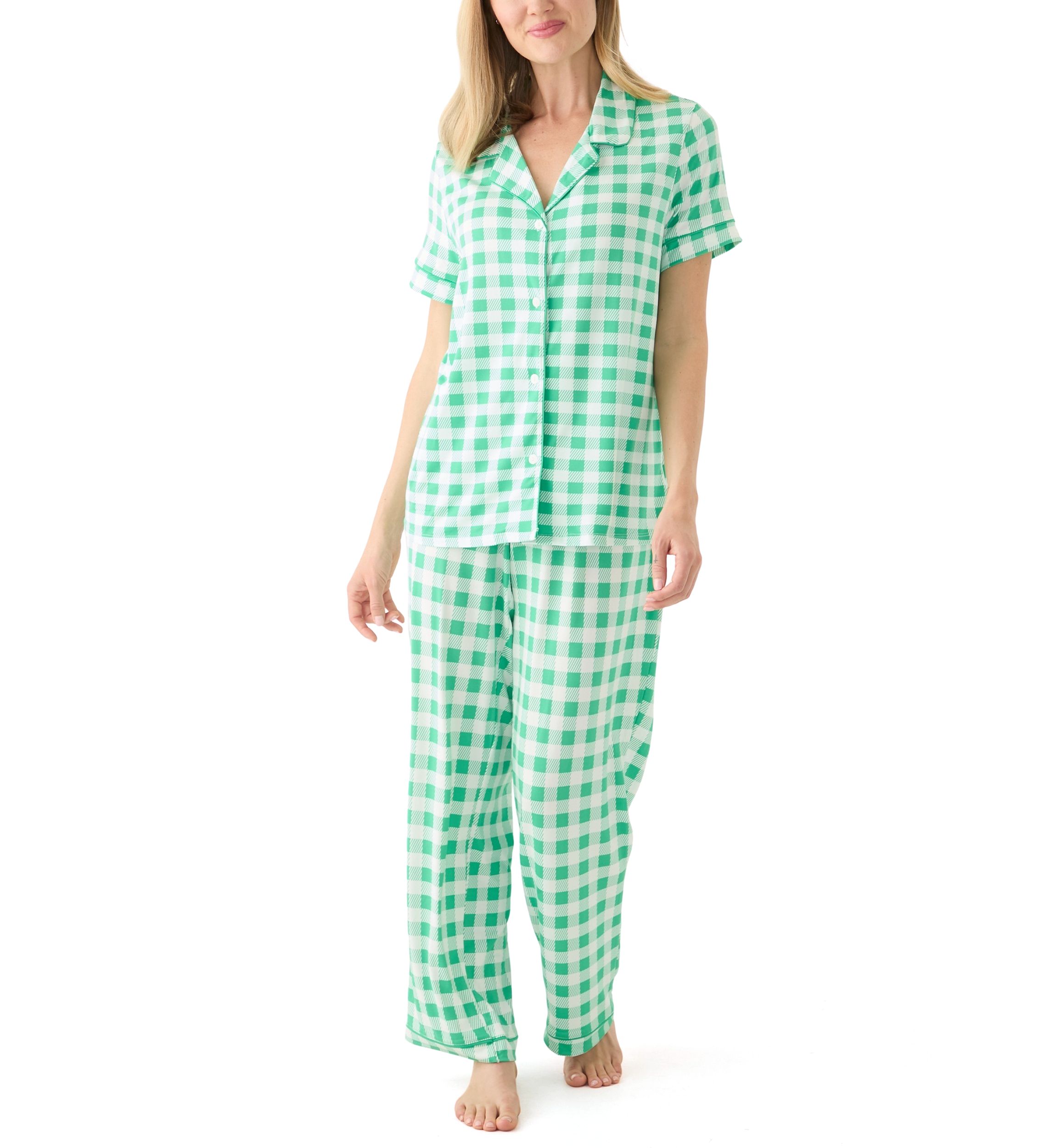 Folded Lush Notch Pajama Set 