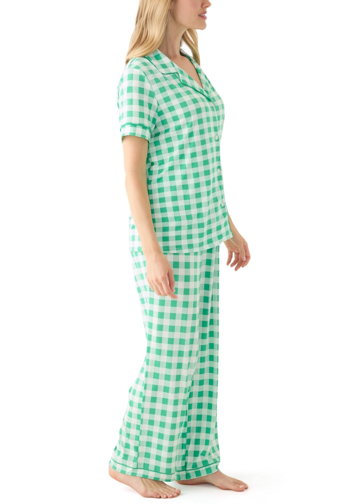 Folded Lush Notch Pajama Set 