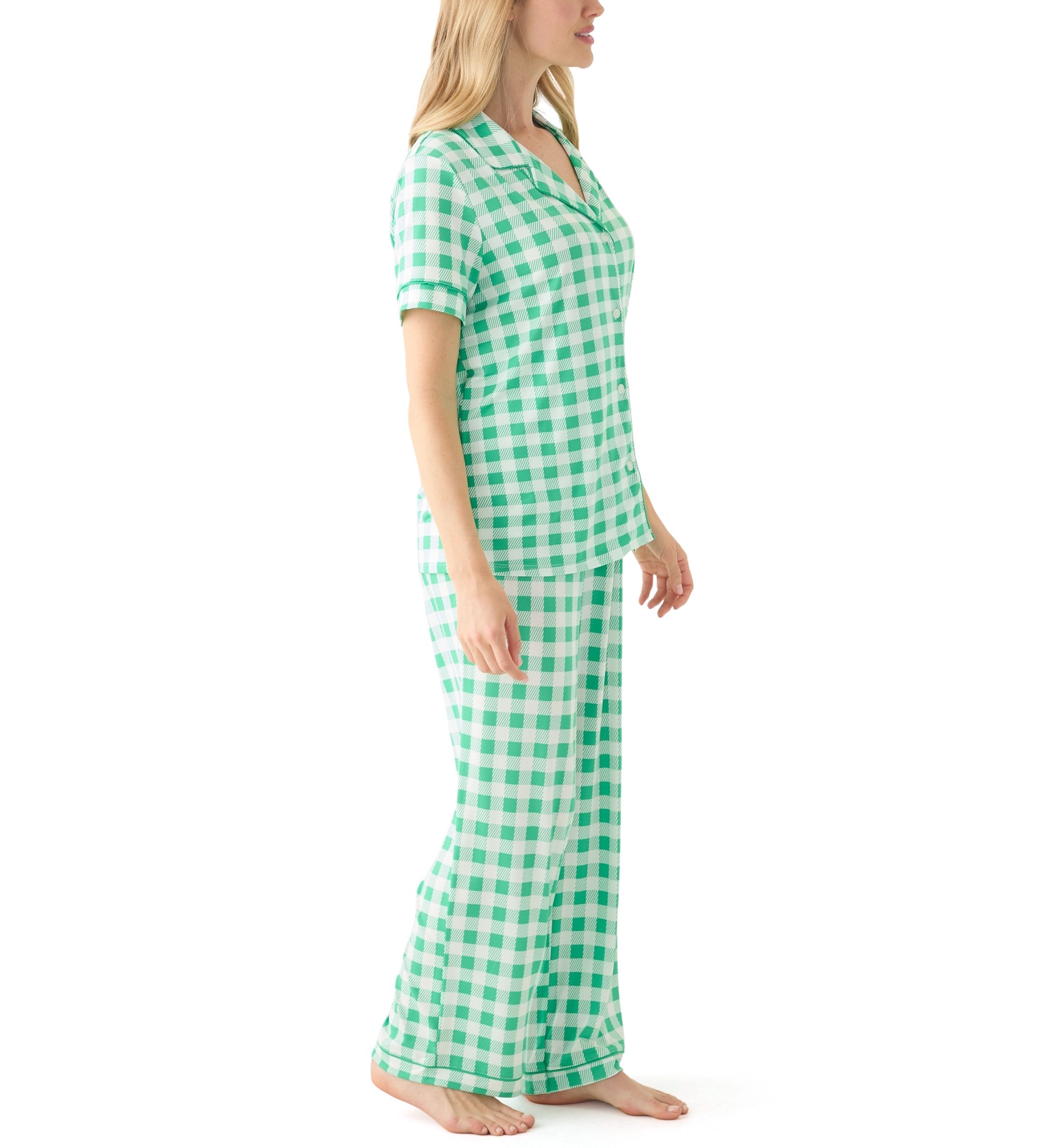 Folded Lush Notch Pajama Set 