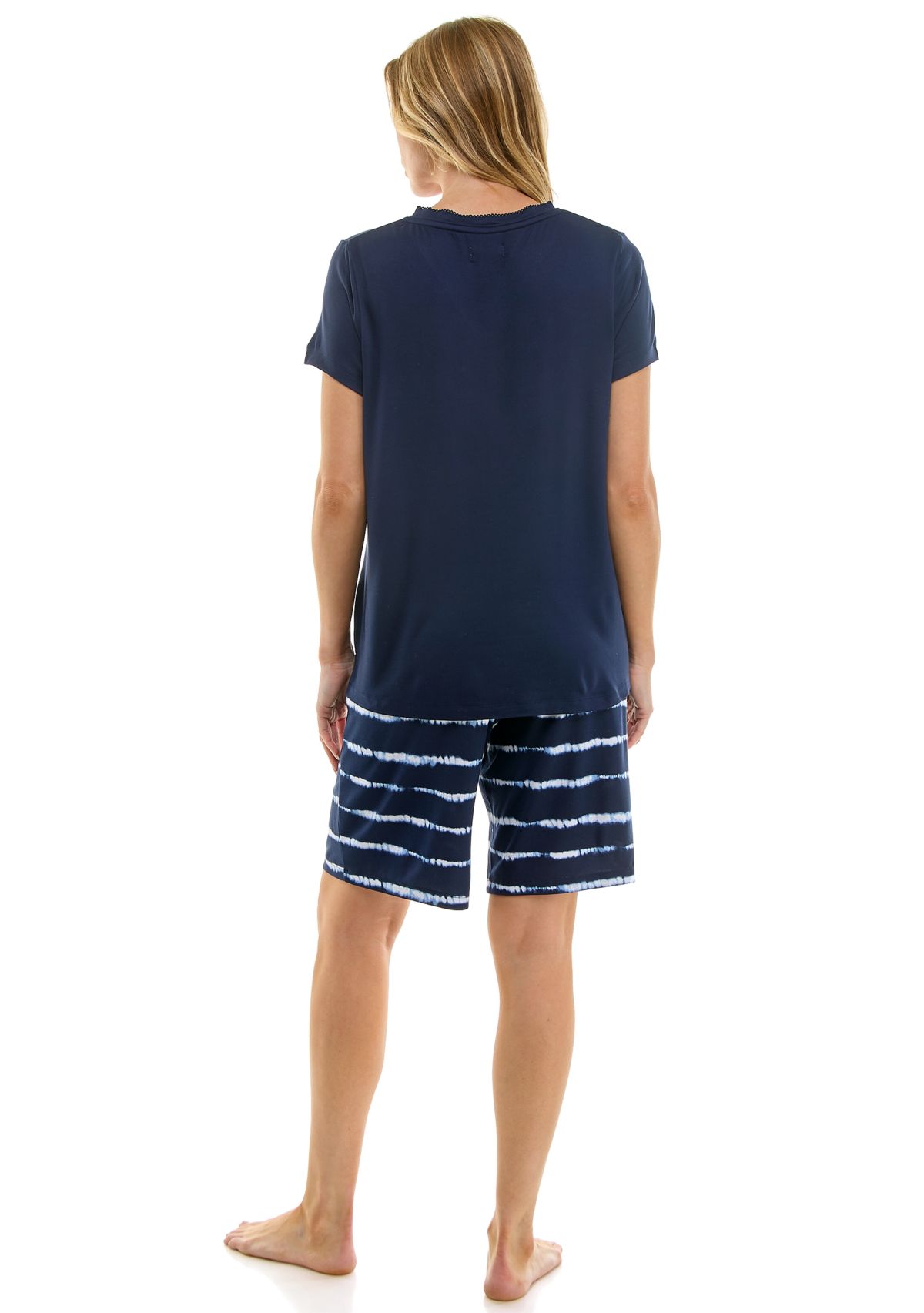 Womens Short Sleeve Bermuda Pajama Set