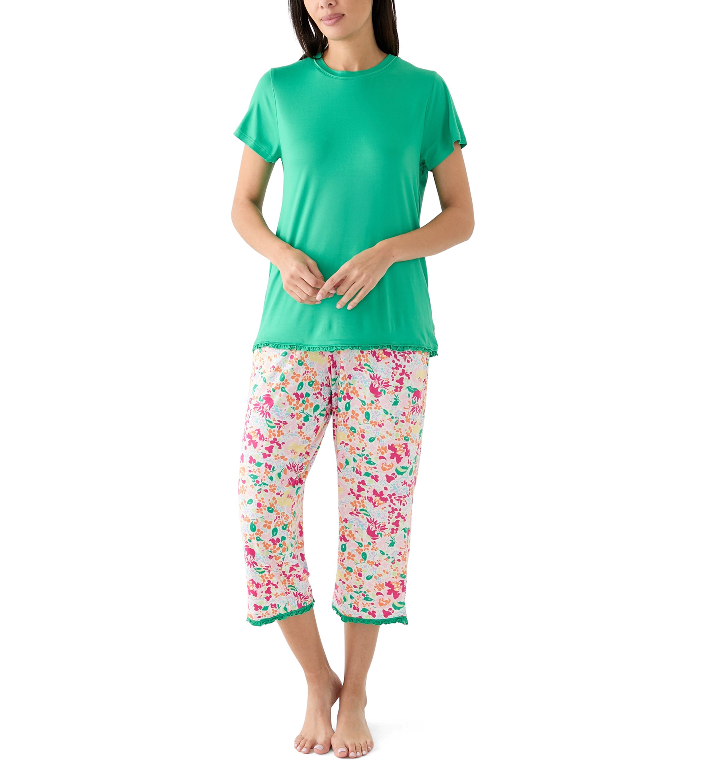 Yummy Ruffle Capri Pajama Pants Set