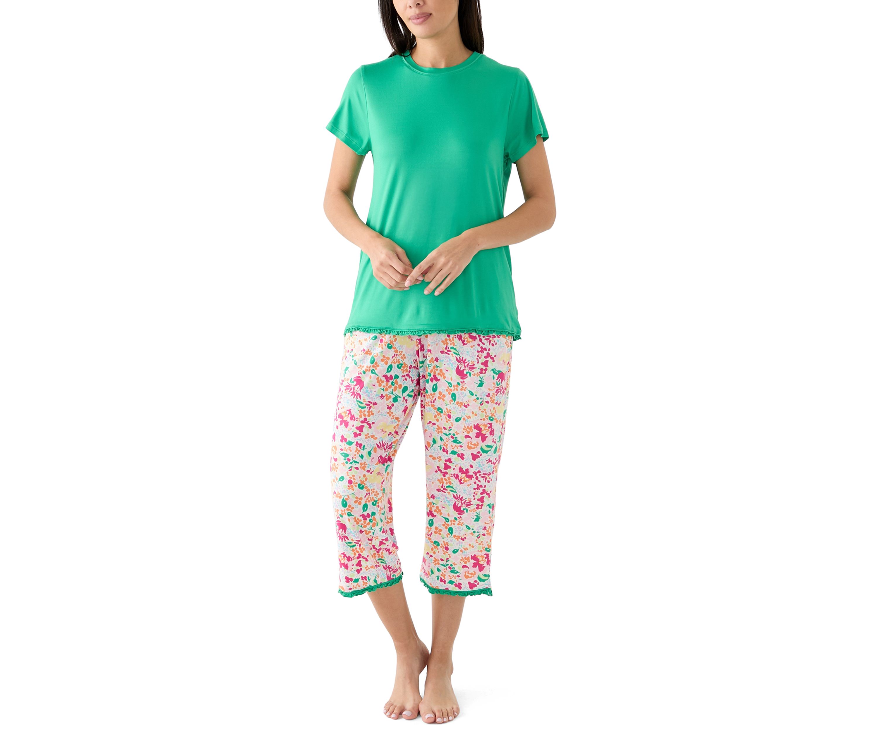 Yummy Ruffle Capri Pajama Pants Set