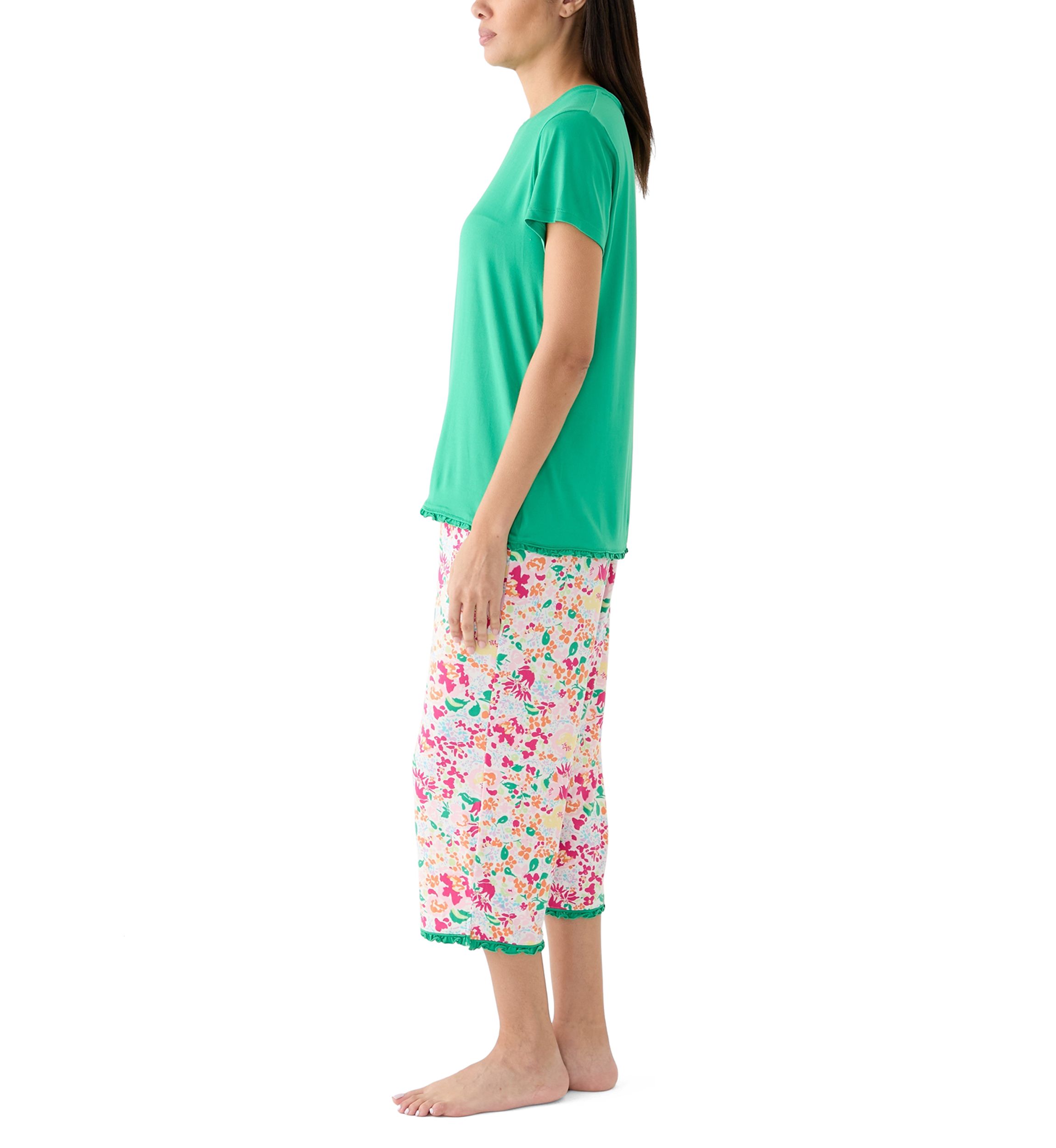 Yummy Ruffle Capri Pajama Pants Set