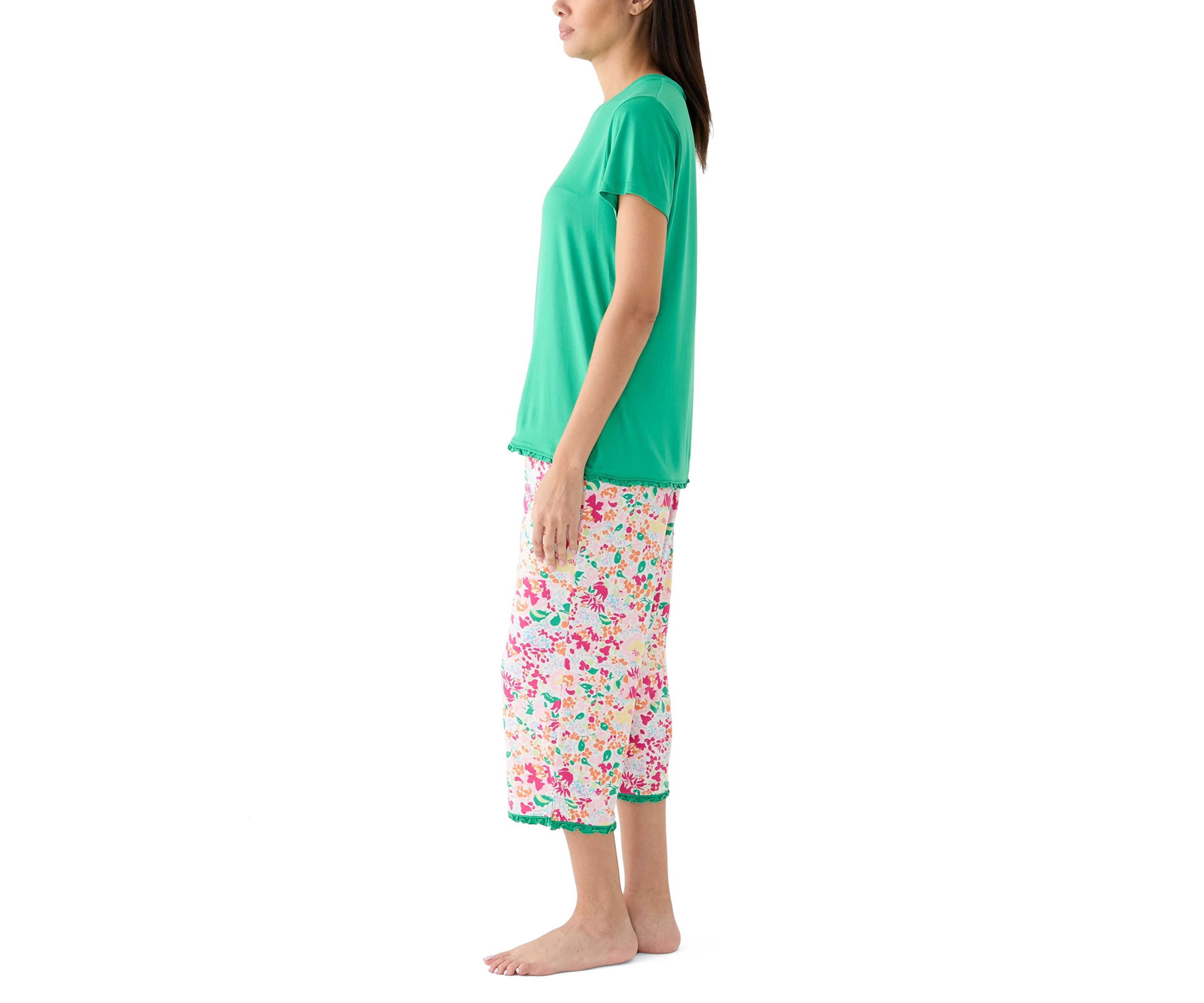 Yummy Ruffle Capri Pajama Pants Set