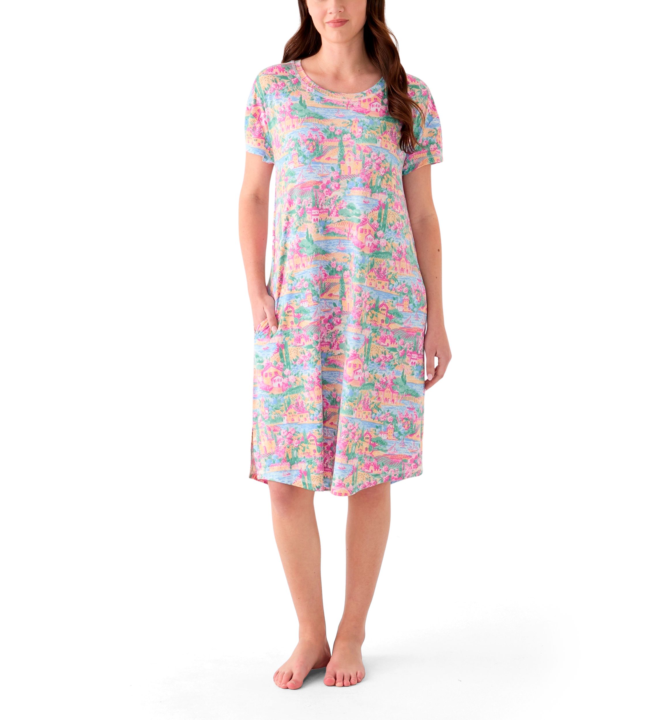 Womens Short Sleeve Sleep Shirt