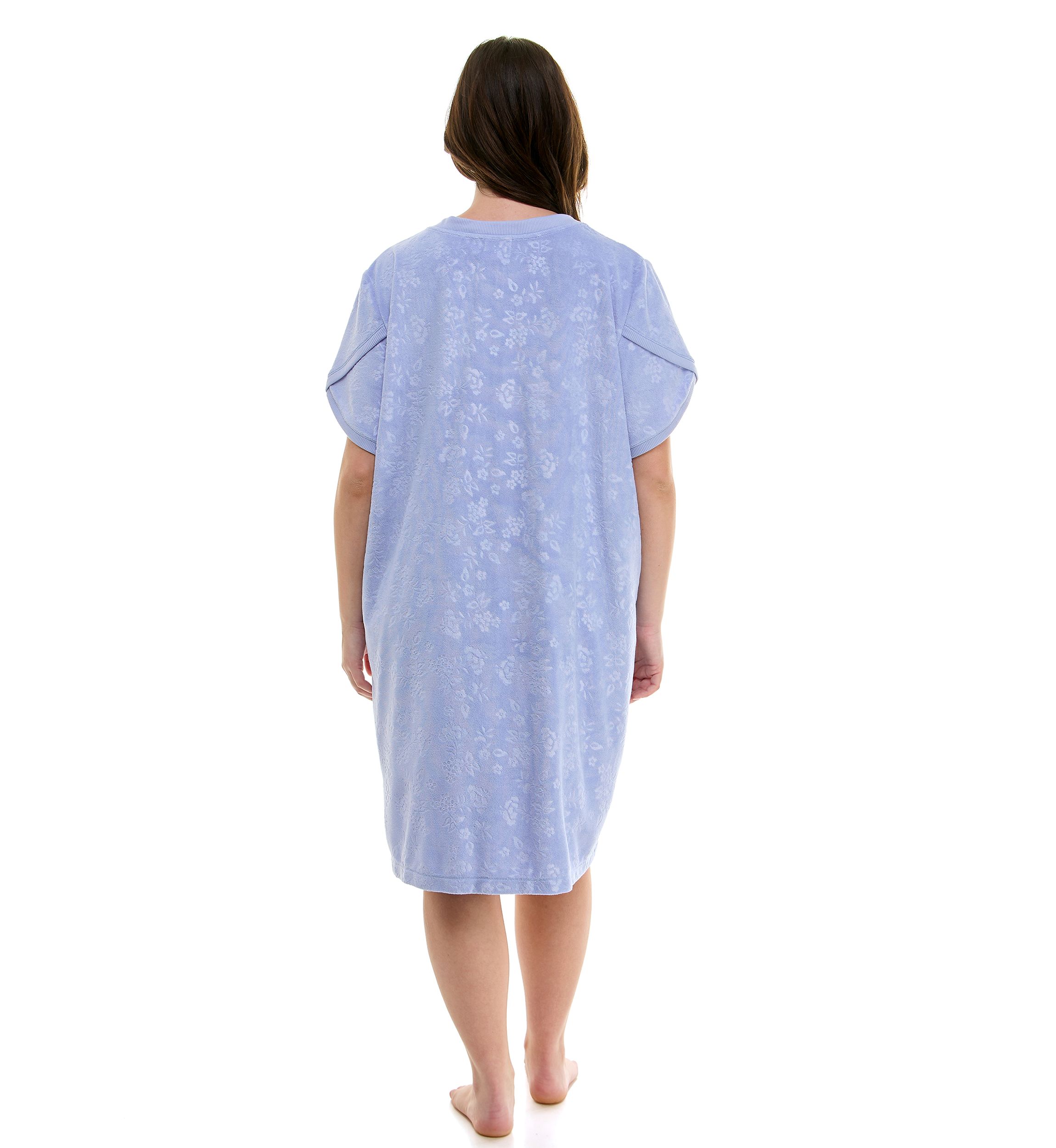 Plus Size Embroidered Terry Zip Robe 