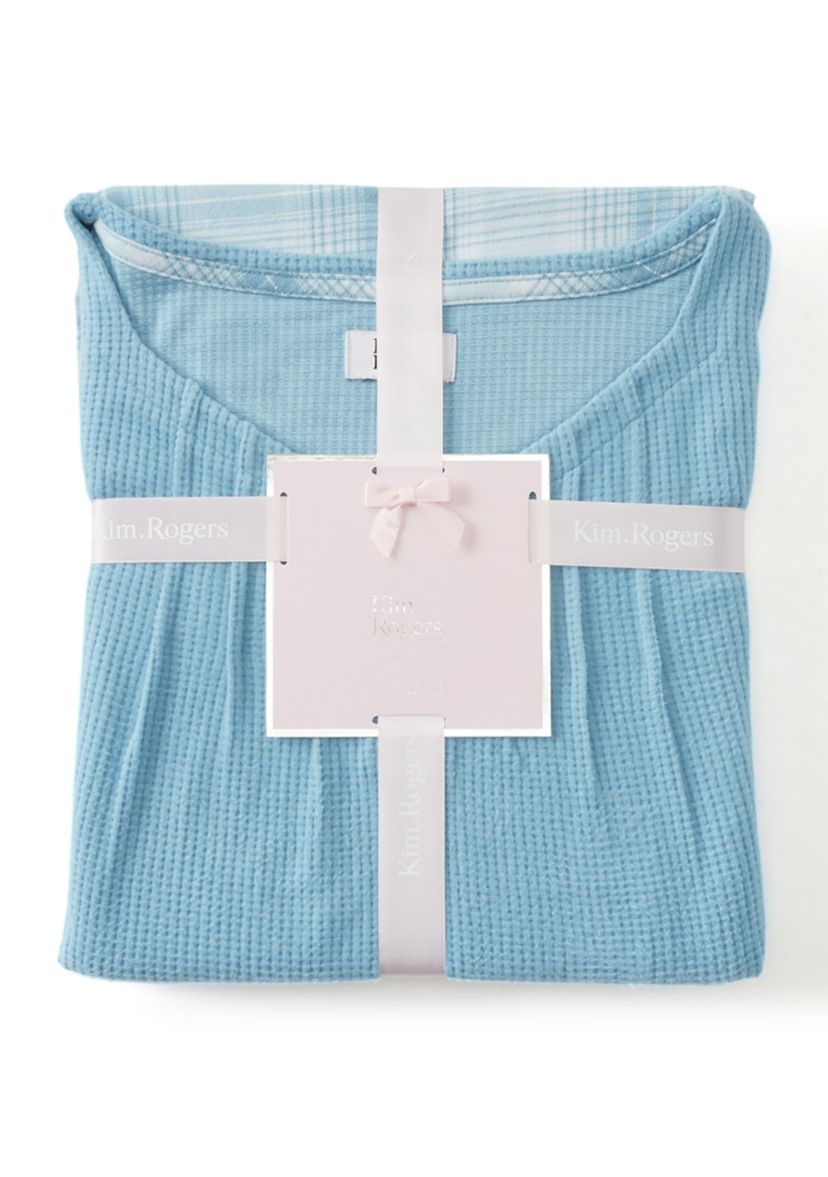 Womens Waffle Flannel Folded Set