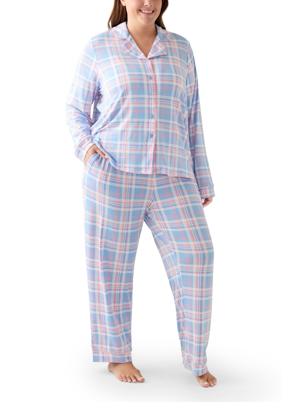 Plus Size Long Sleeve Pajama Set
