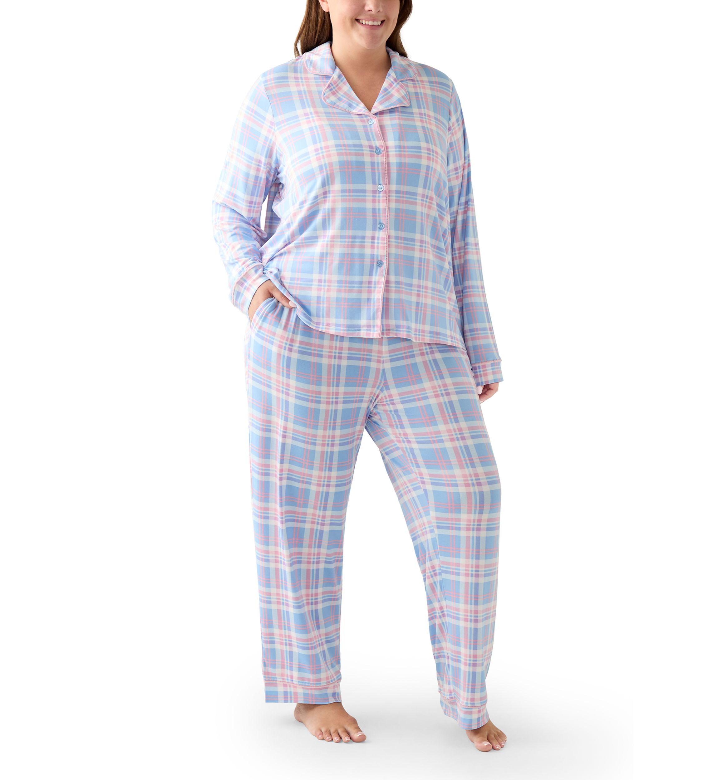 Plus Size Long Sleeve Pajama Set