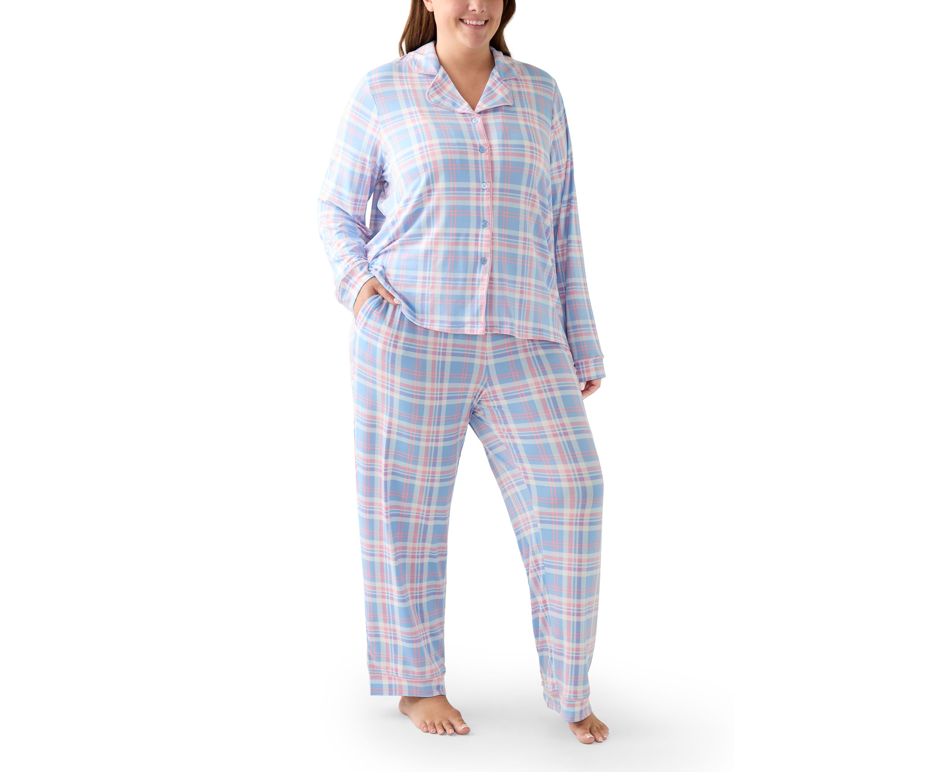 Plus Size Long Sleeve Pajama Set