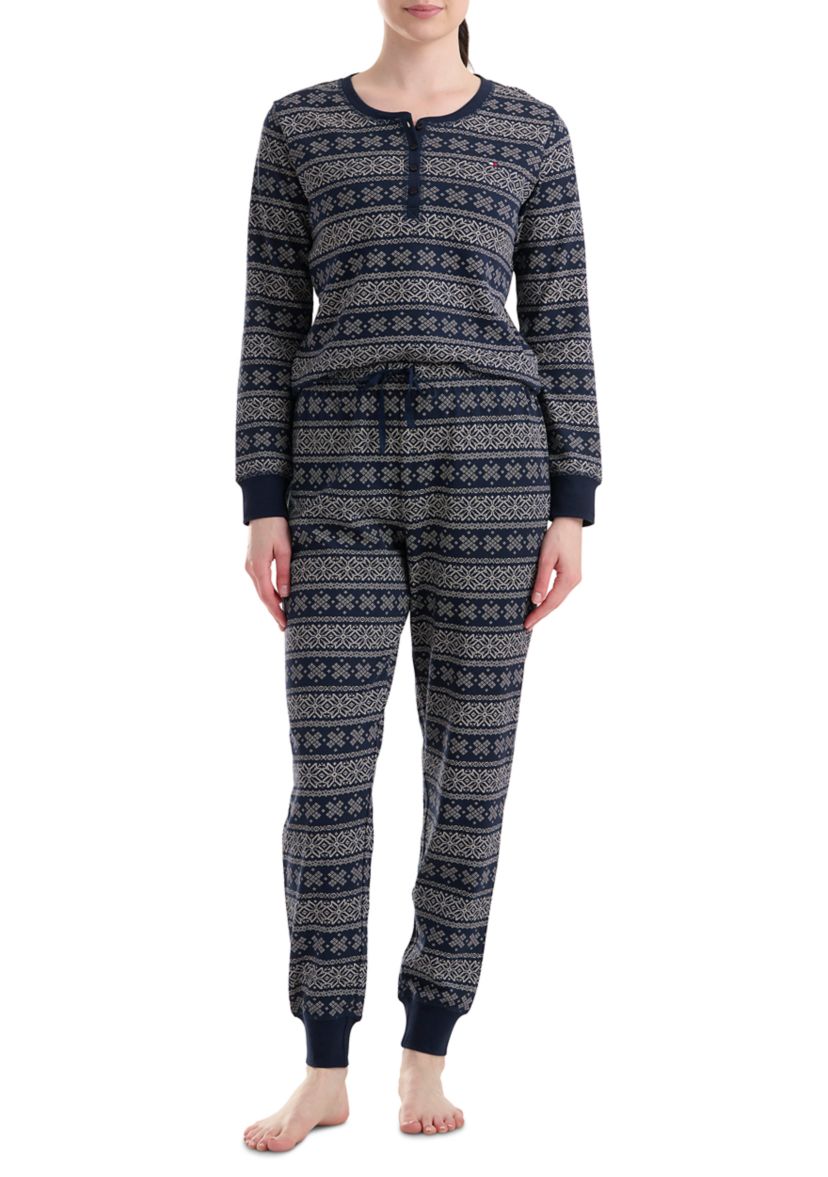 Thermal Henley Pajama Set 