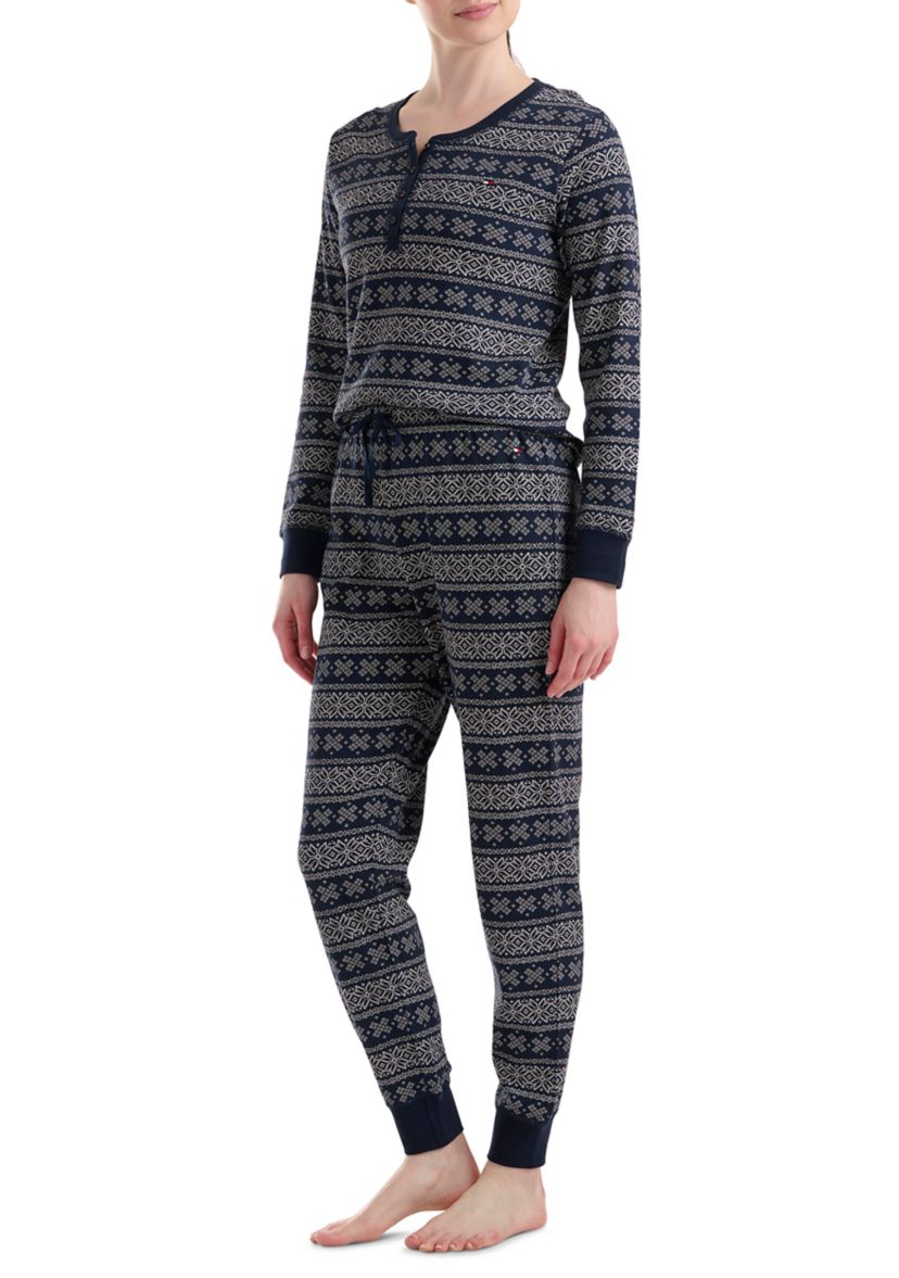 Thermal Henley Pajama Set 