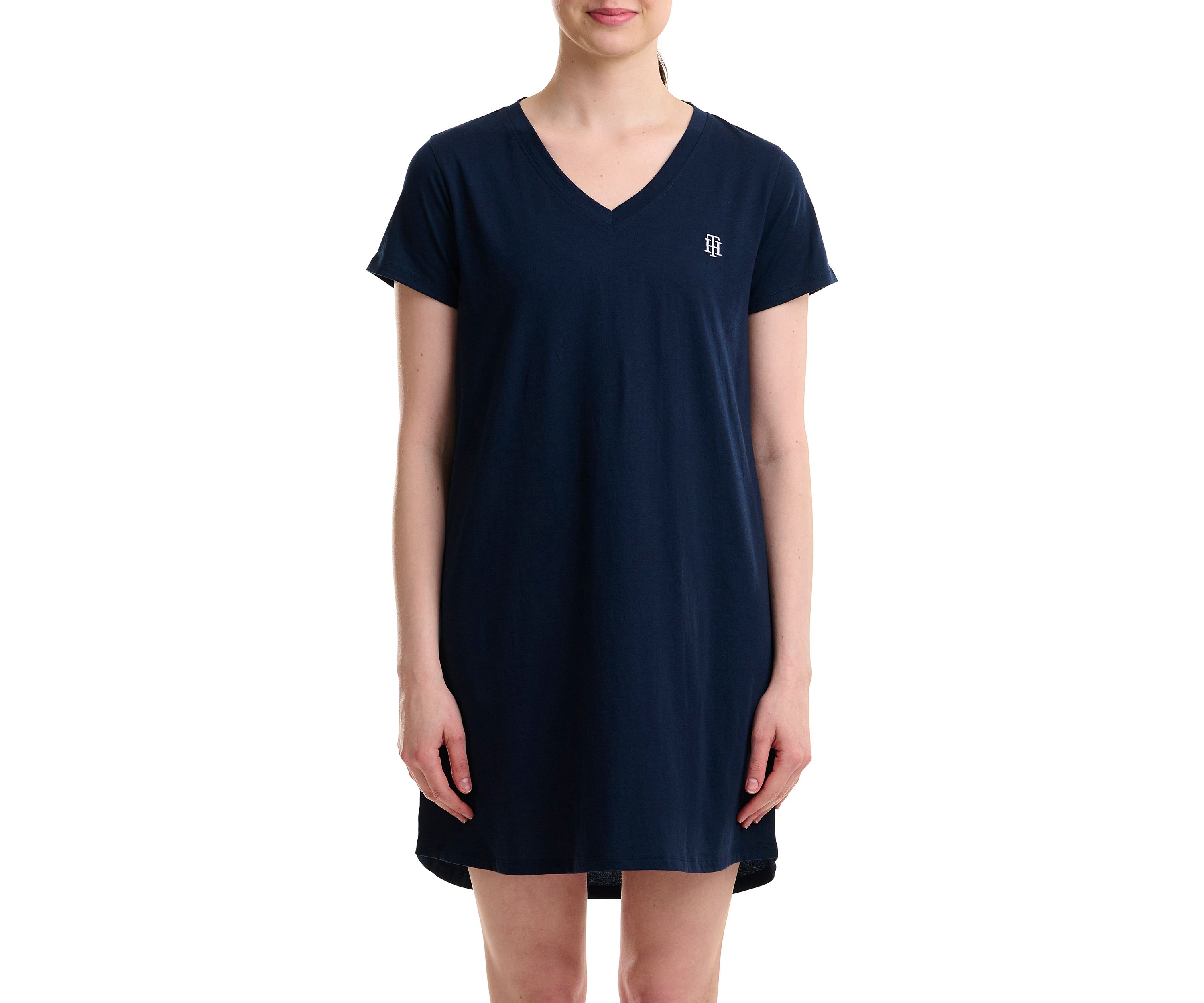 Womens Short Sleeve V-Neck Nightgown