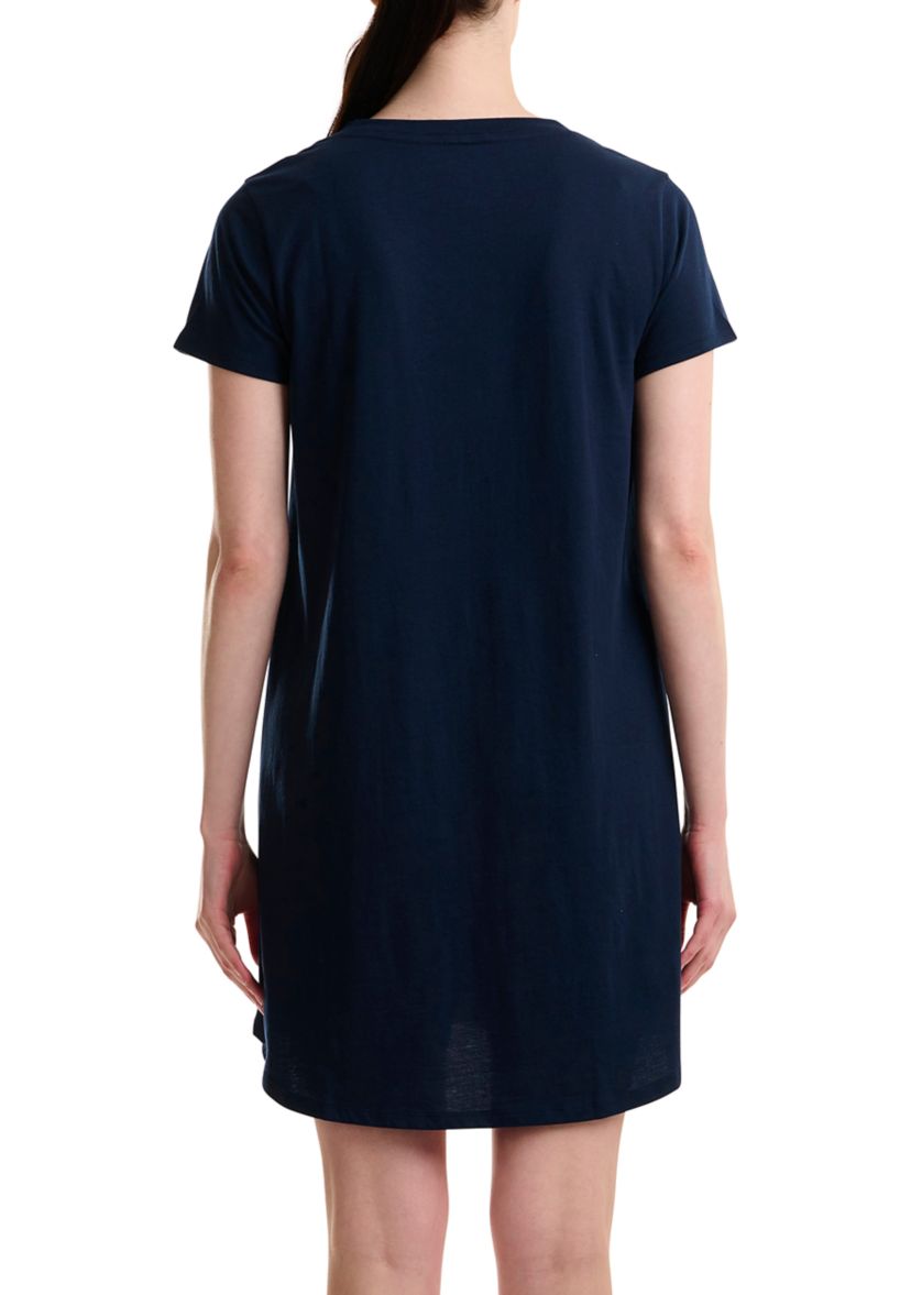 Womens Short Sleeve V-Neck Nightgown