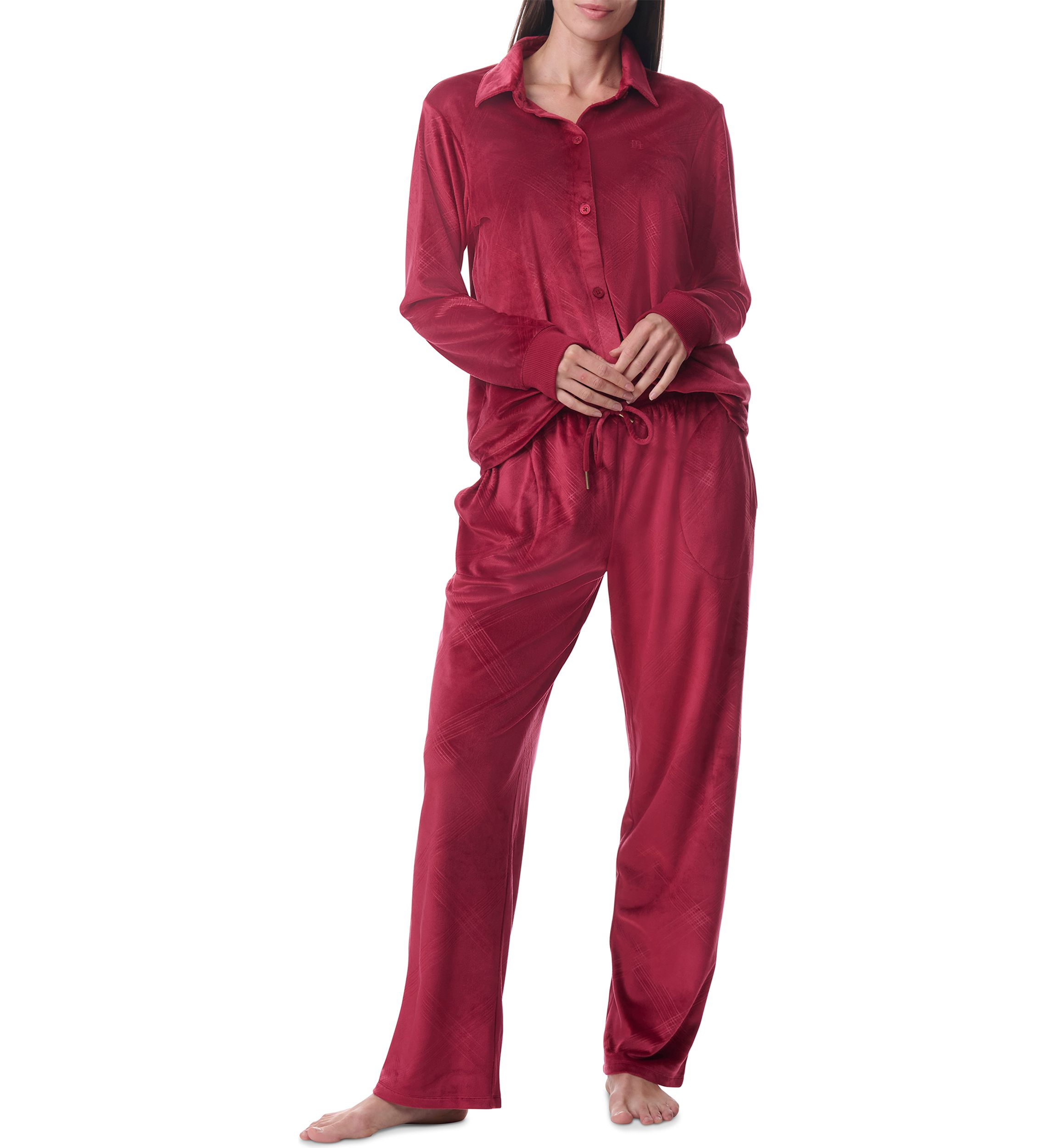 Long Sleeve Cardigan & Long Wide Pants Pajama Set