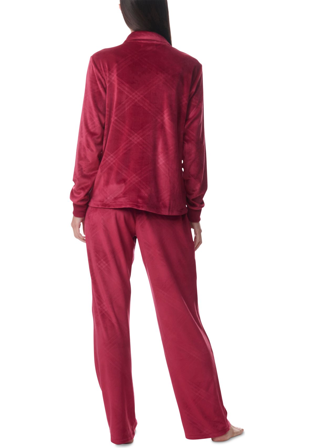 Long Sleeve Cardigan & Long Wide Pants Pajama Set