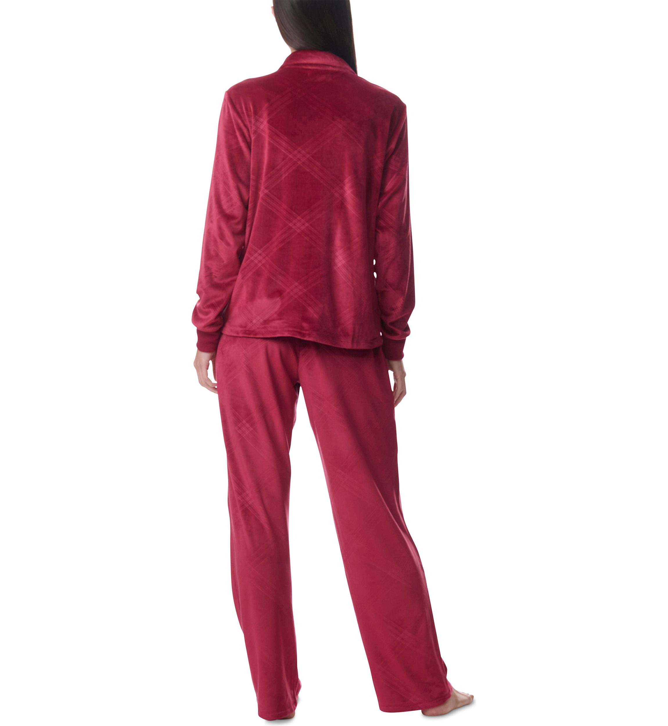 Long Sleeve Cardigan & Long Wide Pants Pajama Set