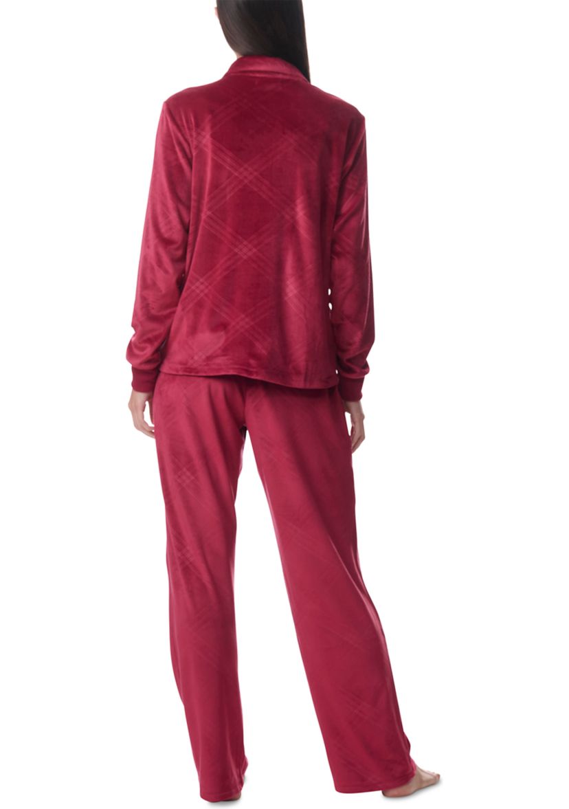 Long Sleeve Cardigan & Long Wide Pants Pajama Set
