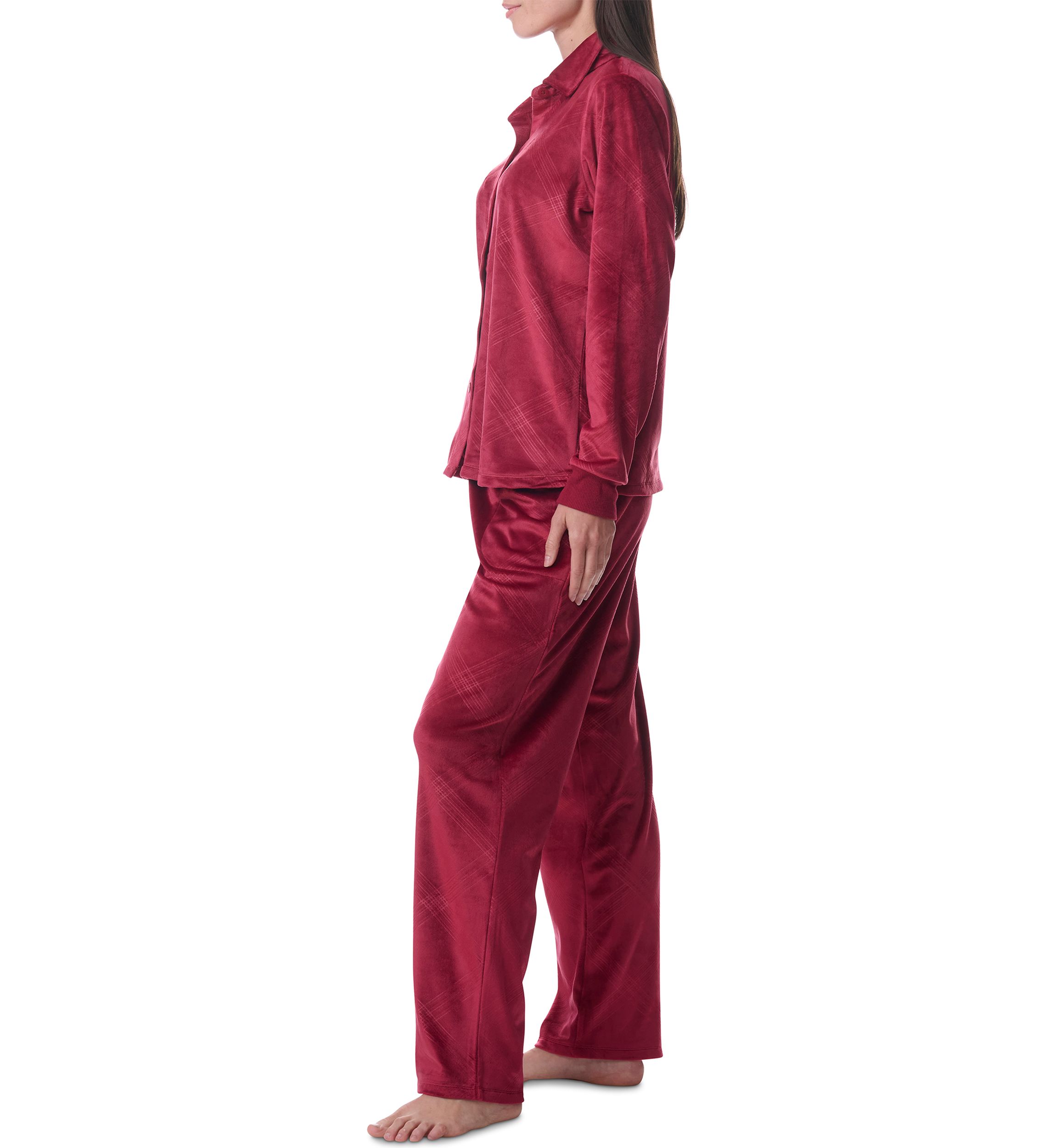Long Sleeve Cardigan & Long Wide Pants Pajama Set