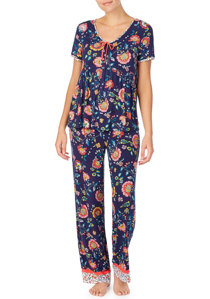 Printed Knit Pajama Pants