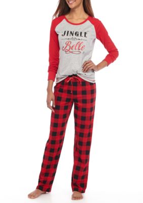 HOLIDAY Cheer 2-Piece Southern Buffalo Checker Print Pajama Set | belk