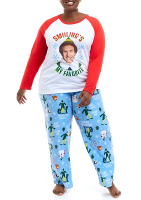 Briefly Stated Plus Size Elf Holiday Pajama Set Mom belk