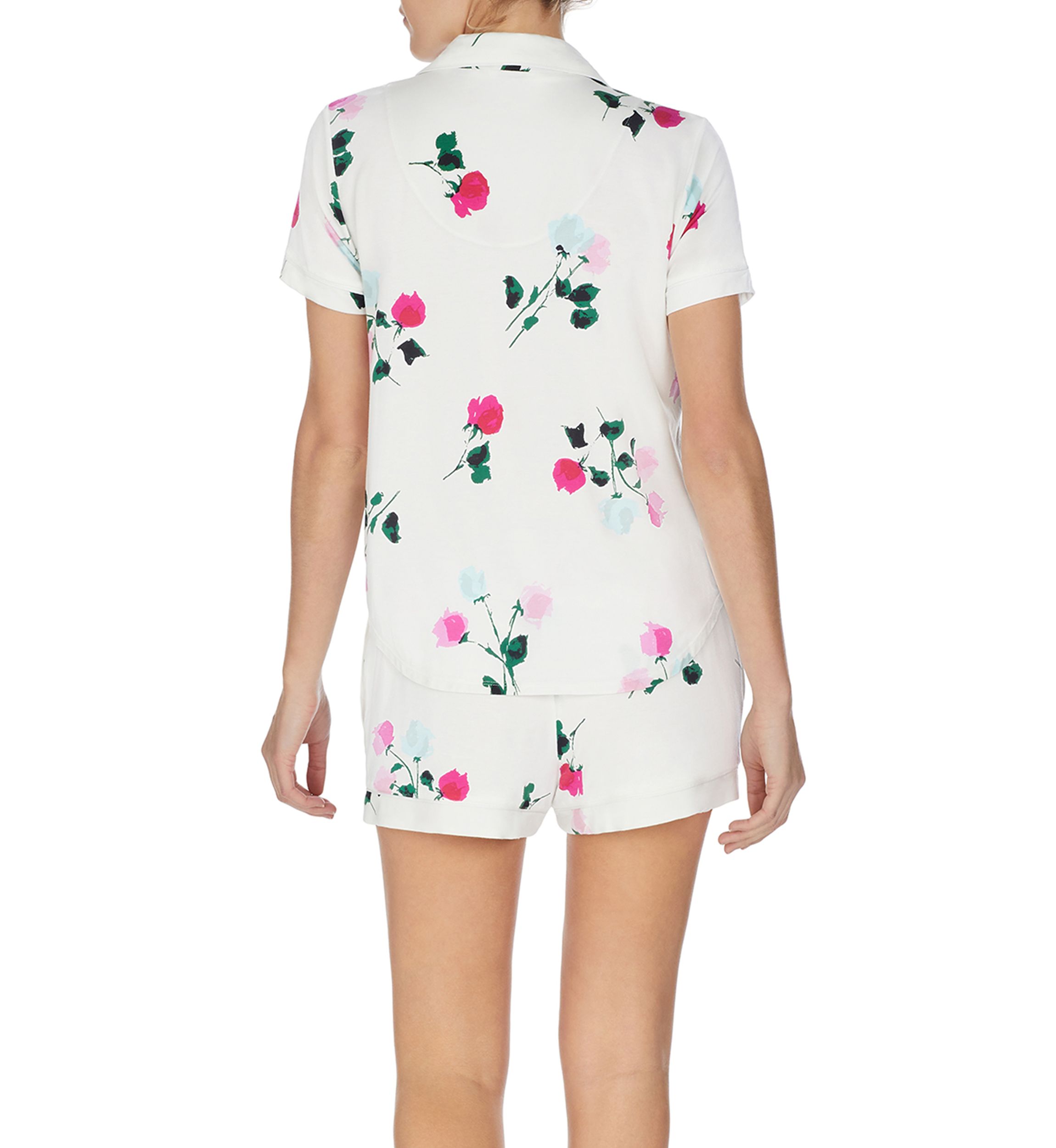 Short Sleeve Notch Collar Pajama Set