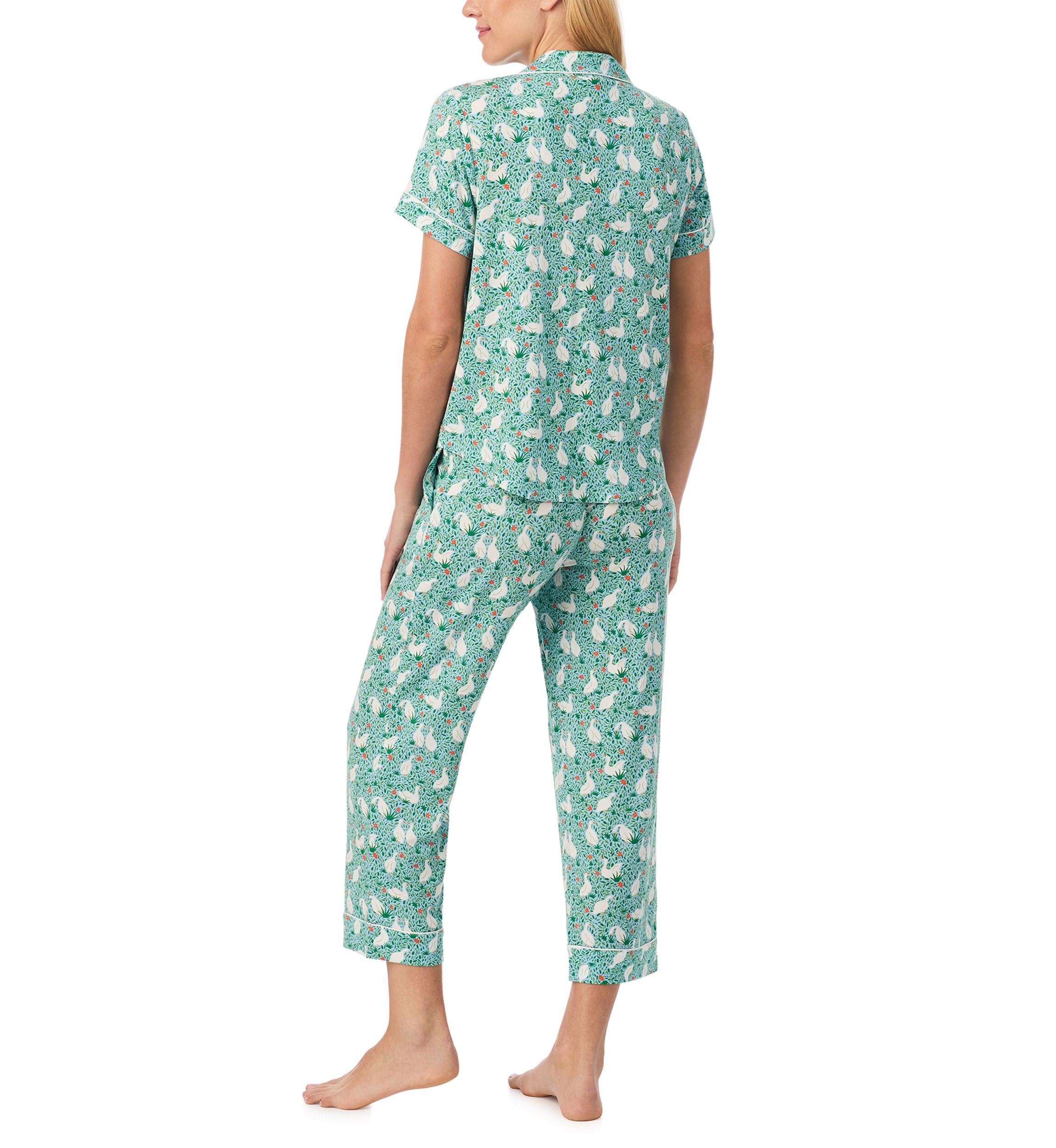 Cropped Notch Pajama Set