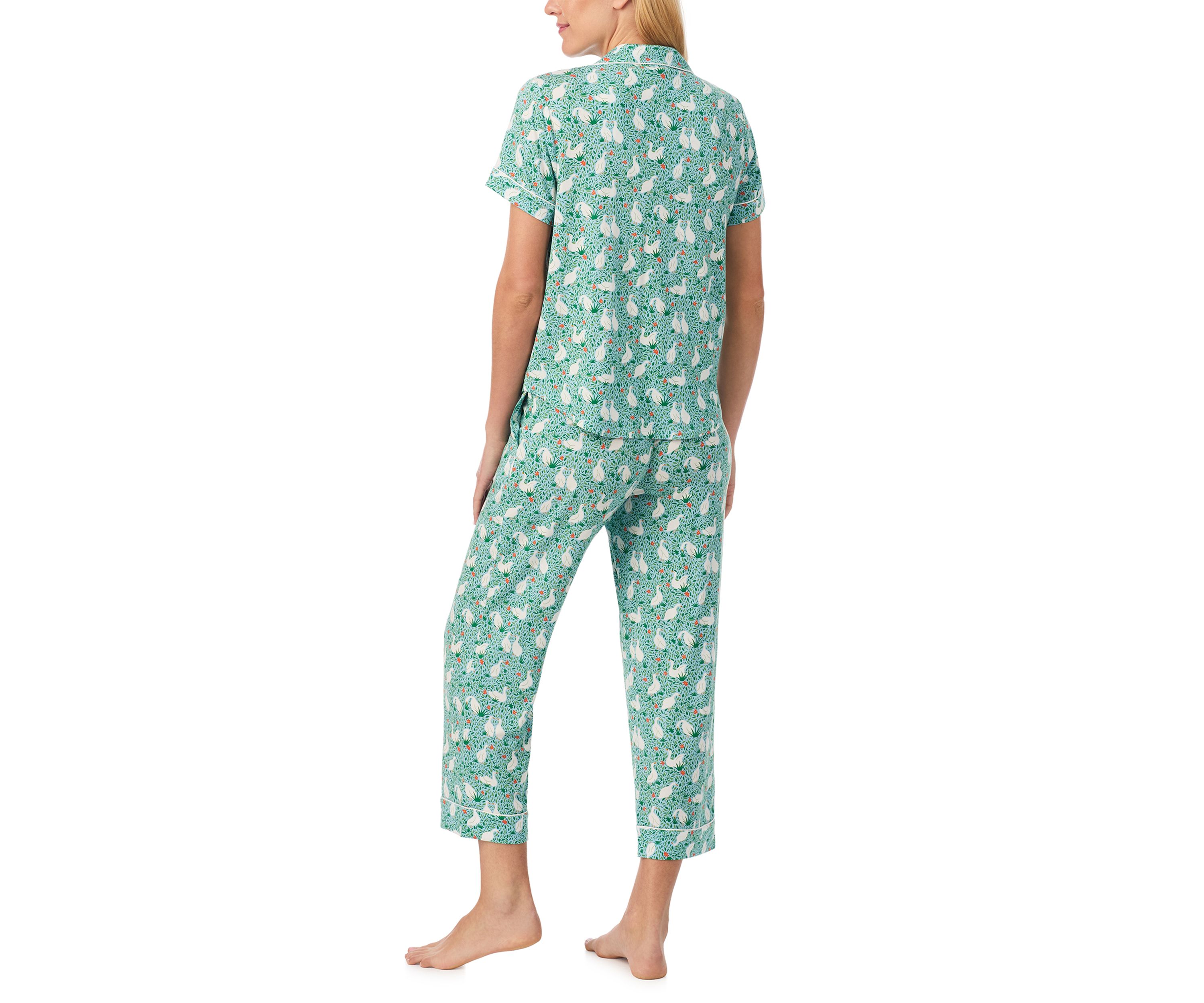 Cropped Notch Pajama Set