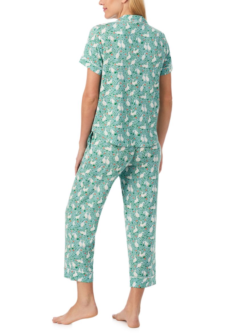 Cropped Notch Pajama Set
