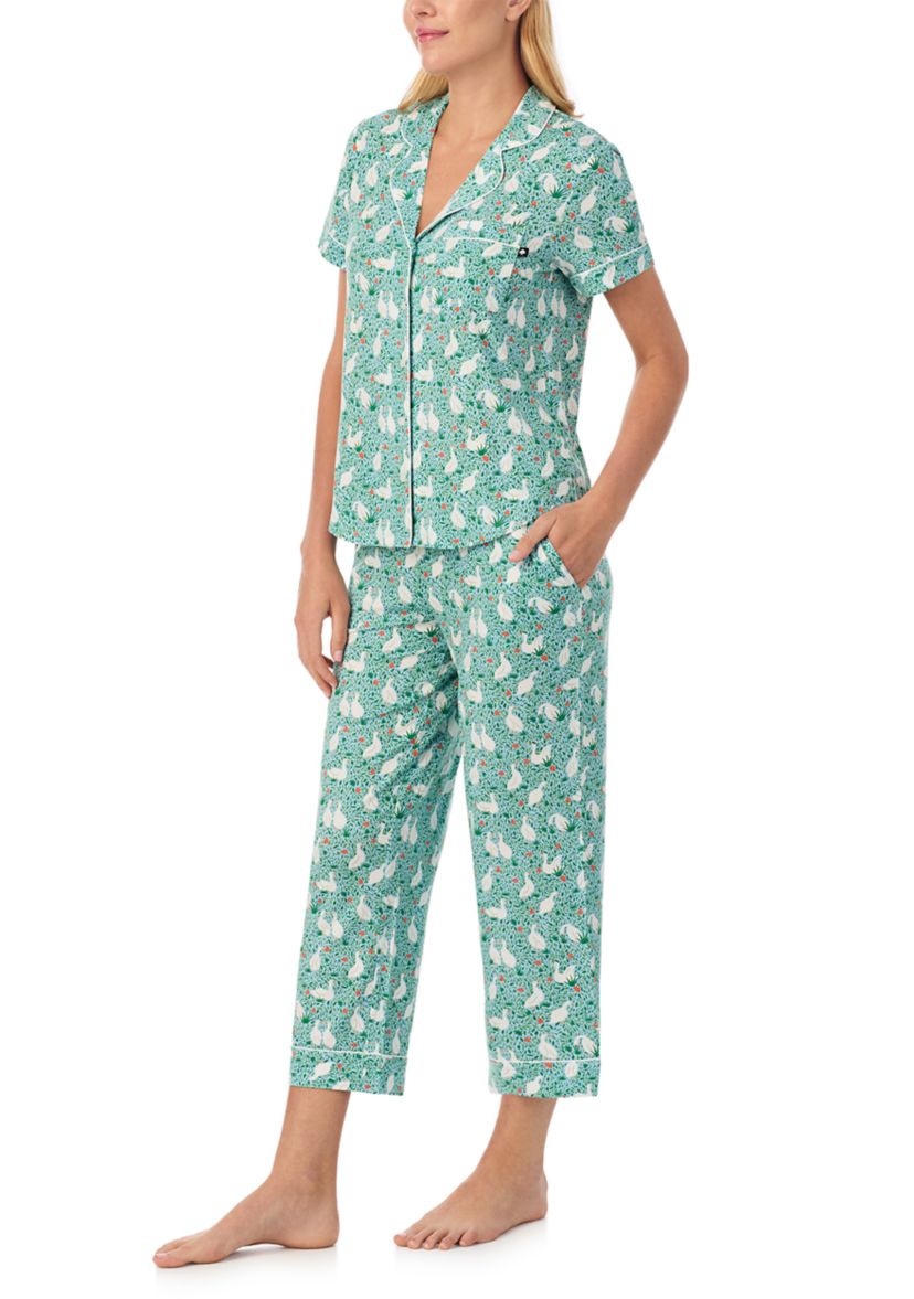 Cropped Notch Pajama Set