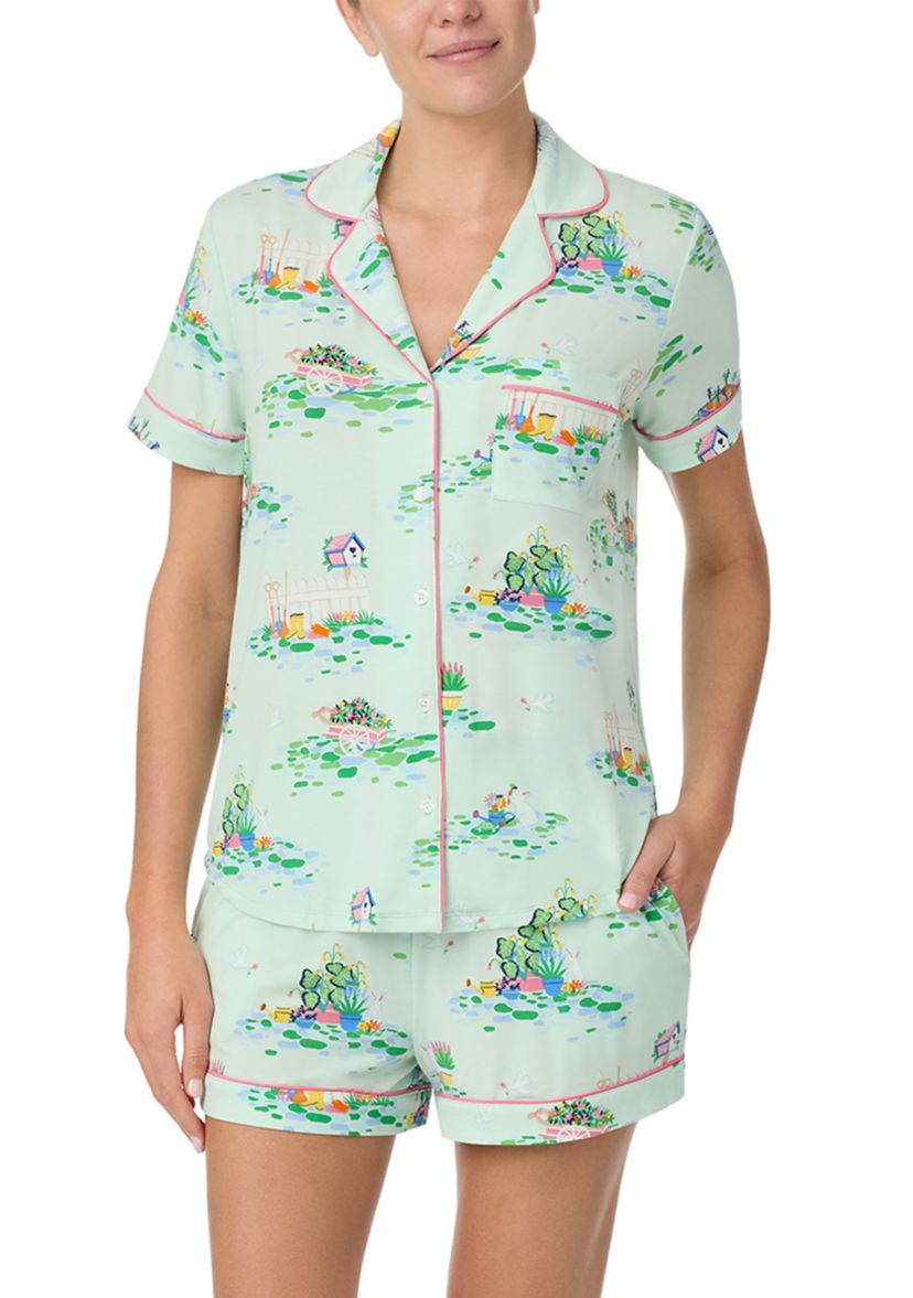 Short Sleeve Top and Pajama Set 