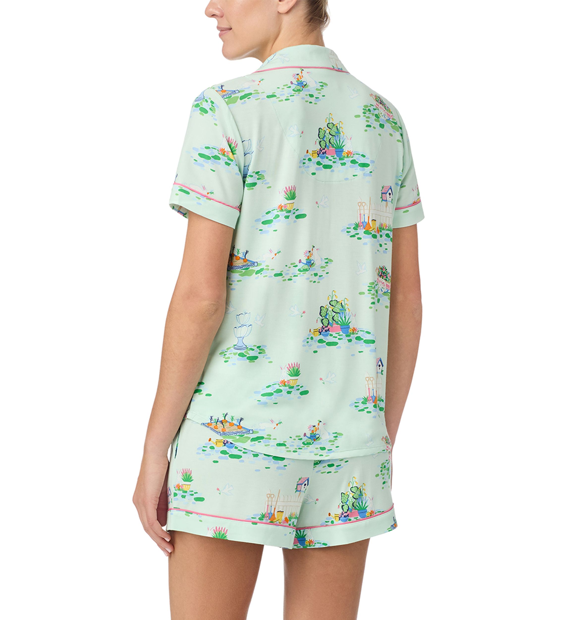 Short Sleeve Top and Pajama Set 