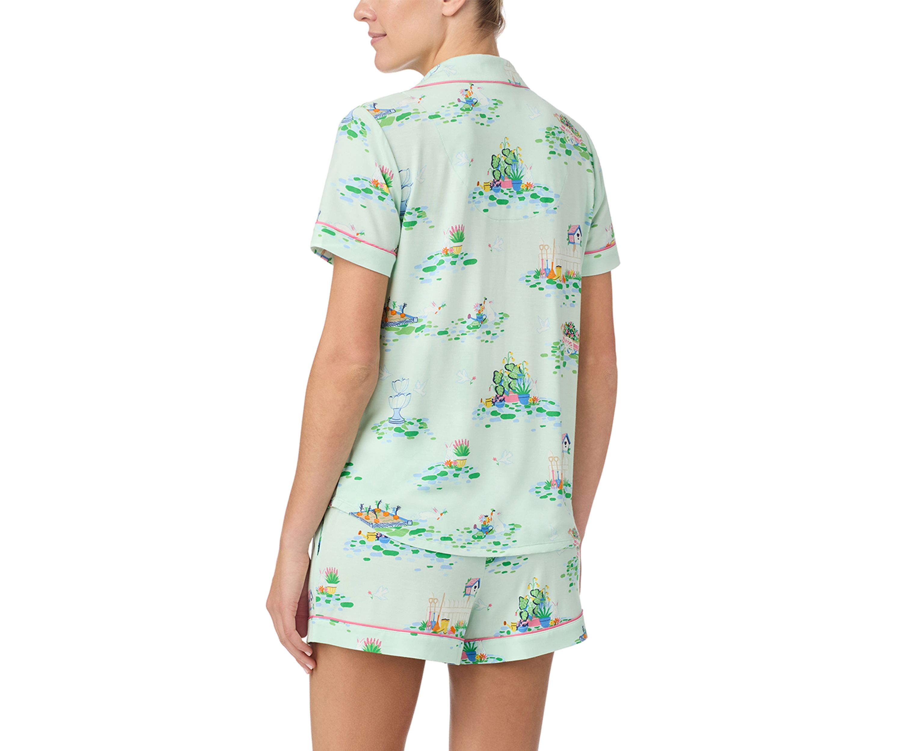 Short Sleeve Top and Pajama Set 