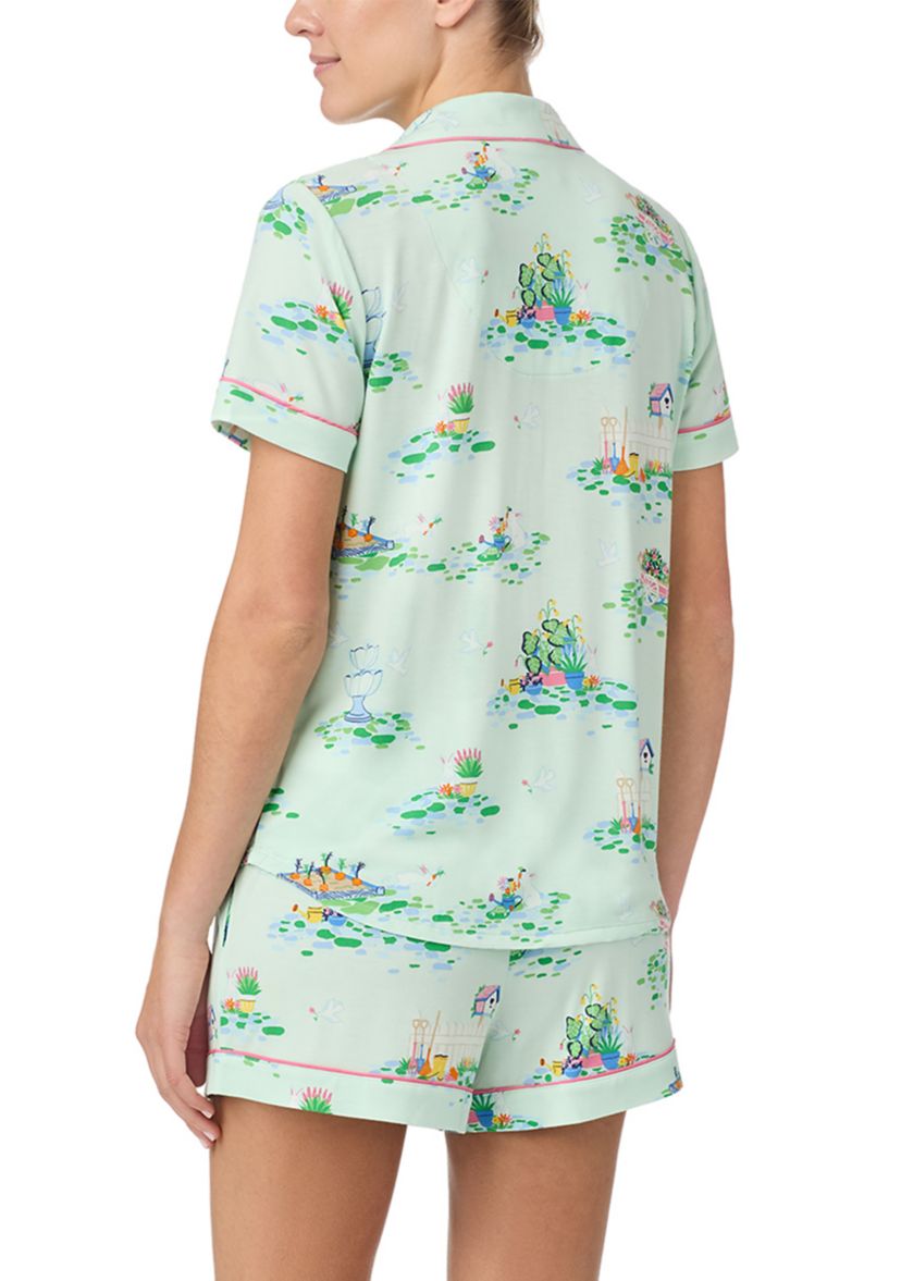 Short Sleeve Top and Pajama Set 