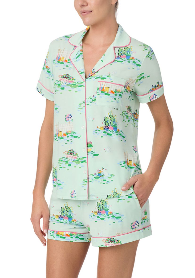Short Sleeve Top and Pajama Set 