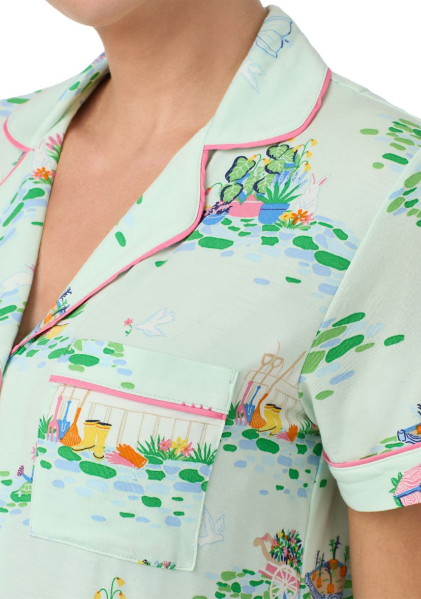 Short Sleeve Top and Pajama Set 