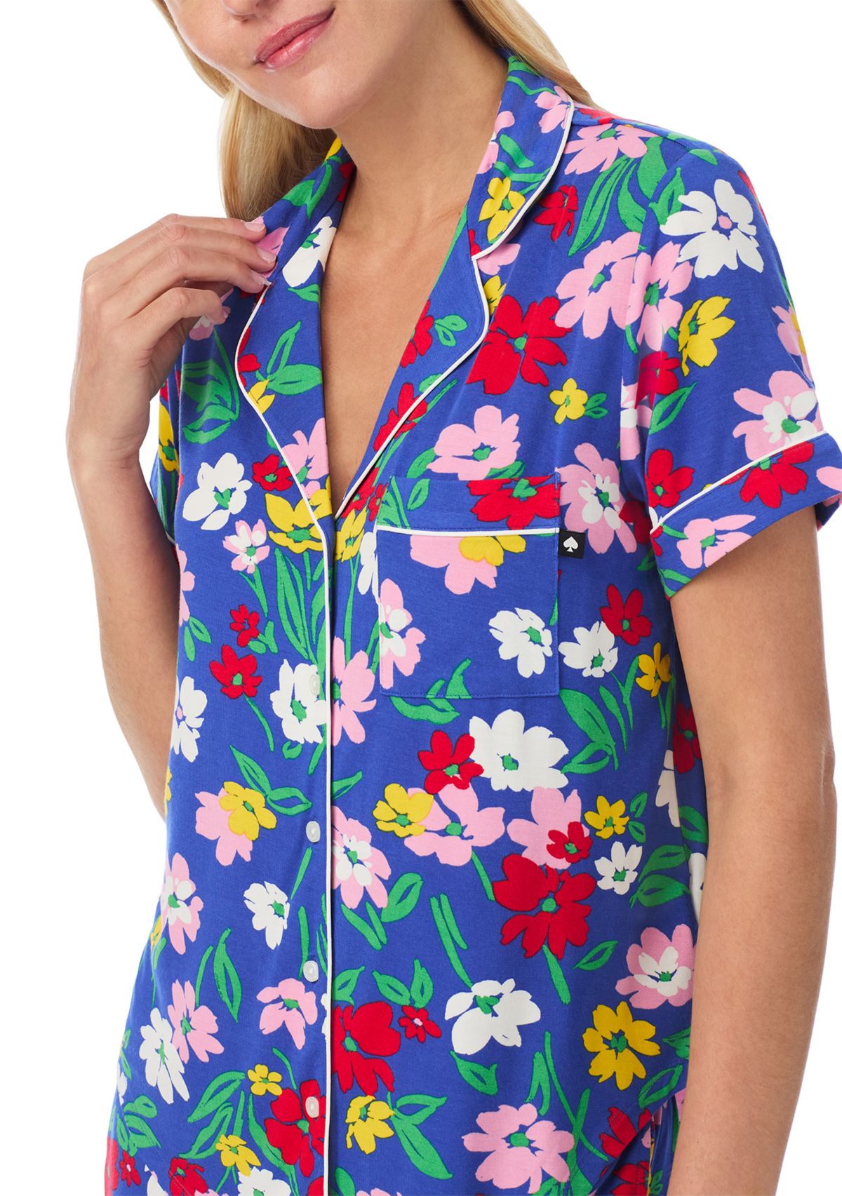 Printed Boxer Notch Pajama Set