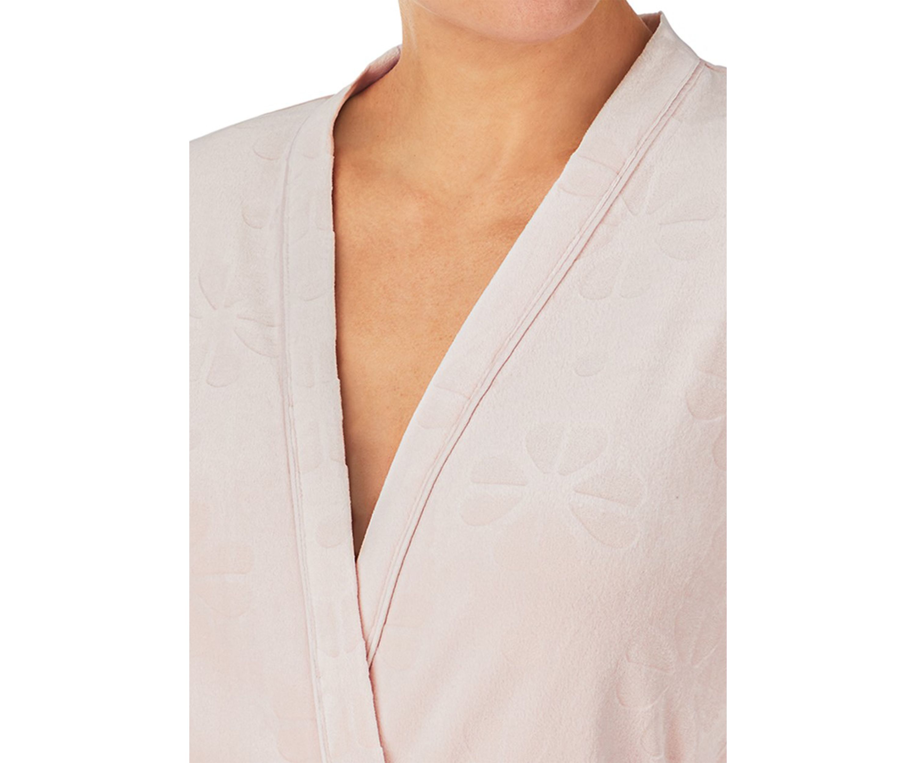 Embossed Wrap Front Robe