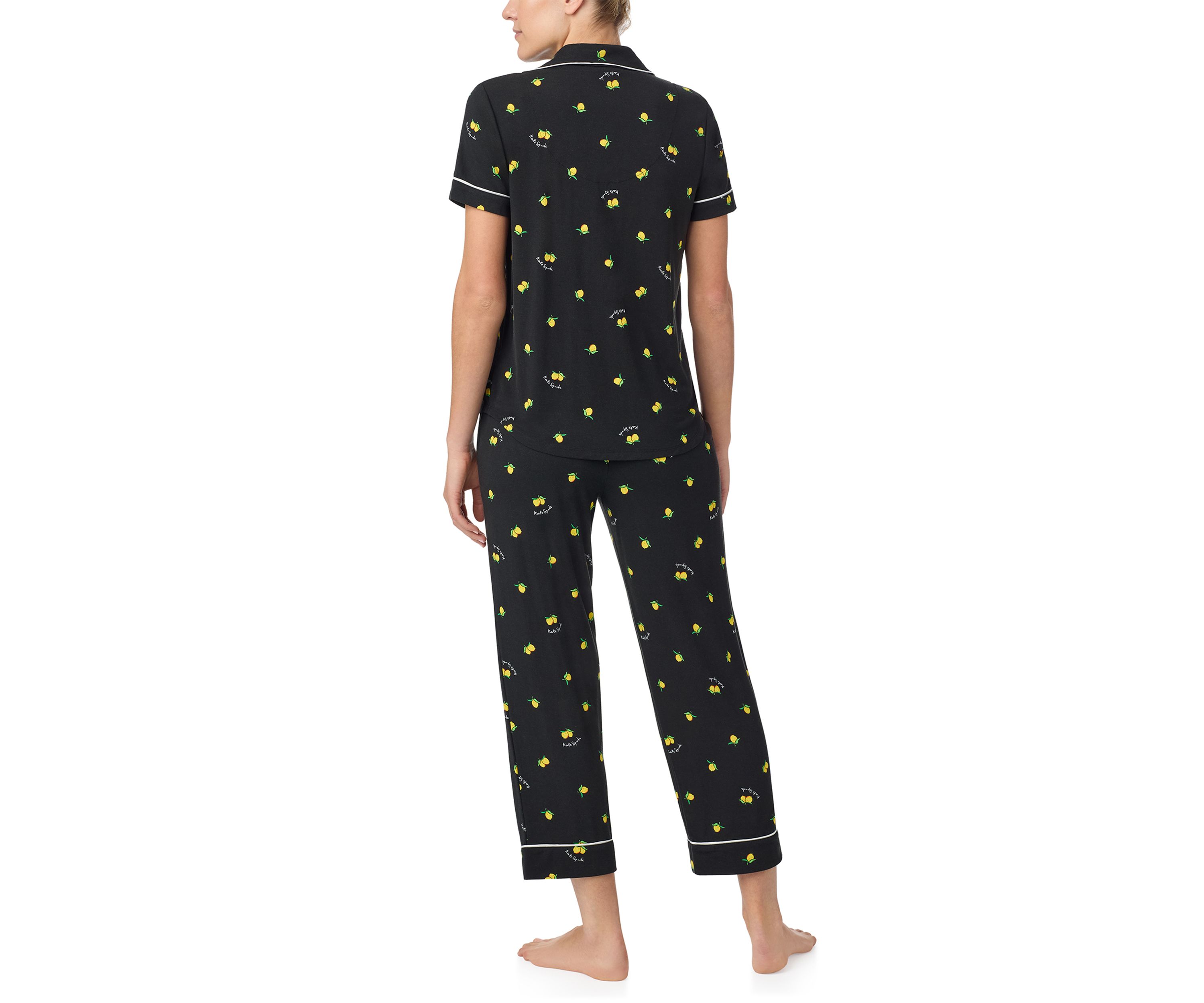 Short Sleeve Cropped Pajama Set 