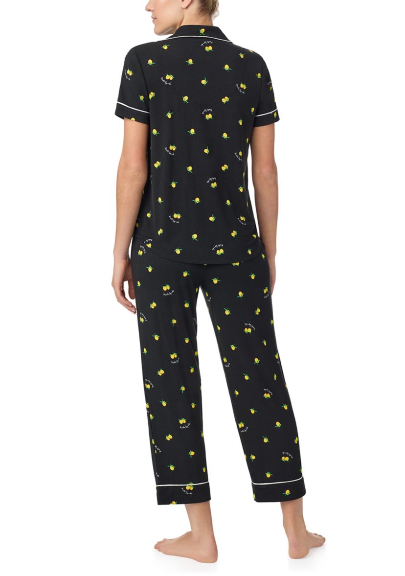 Short Sleeve Cropped Pajama Set 