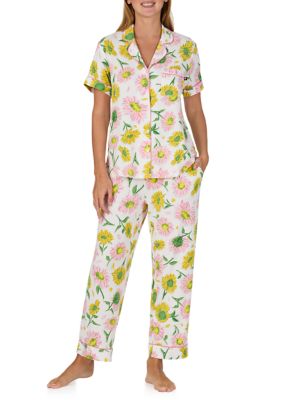 kate spade new york Women's Floral Shirt and Pants Pajama Set, XL