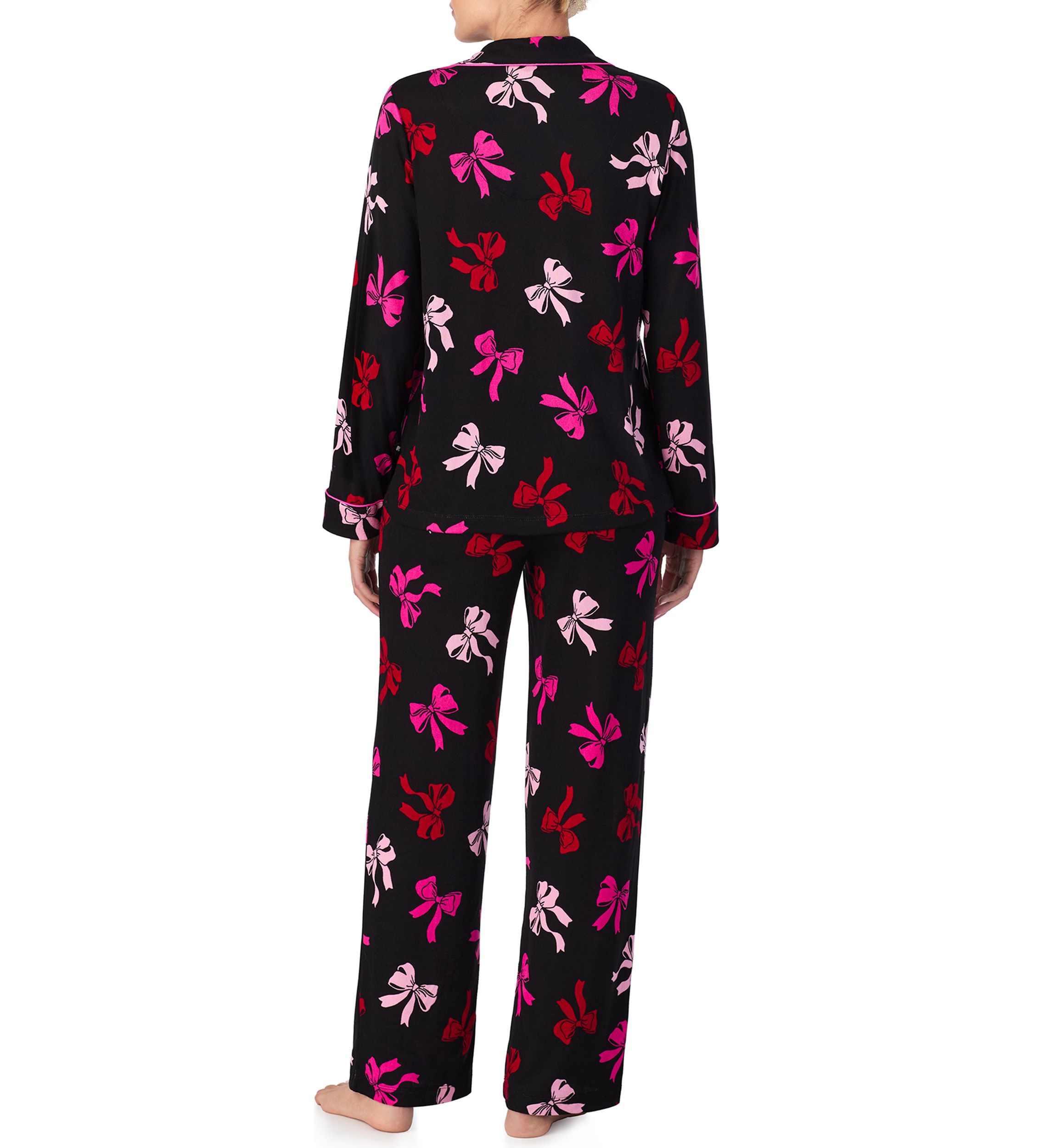 Printed Sweater Knit Long Pajama Set