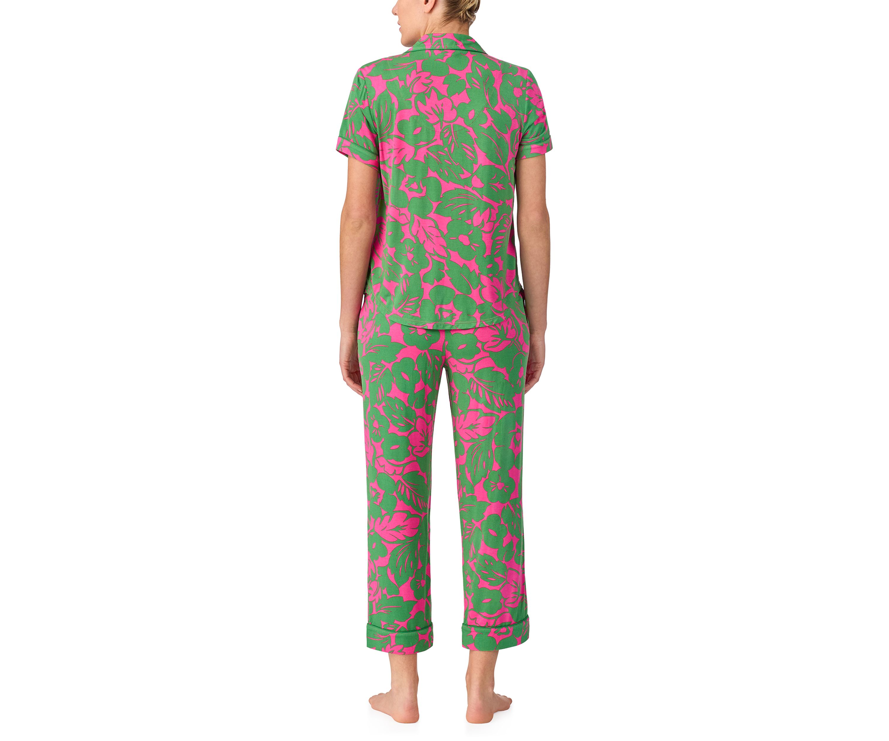 Cropped Printed Pajama Set