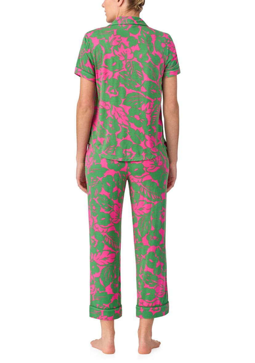 Cropped Printed Pajama Set