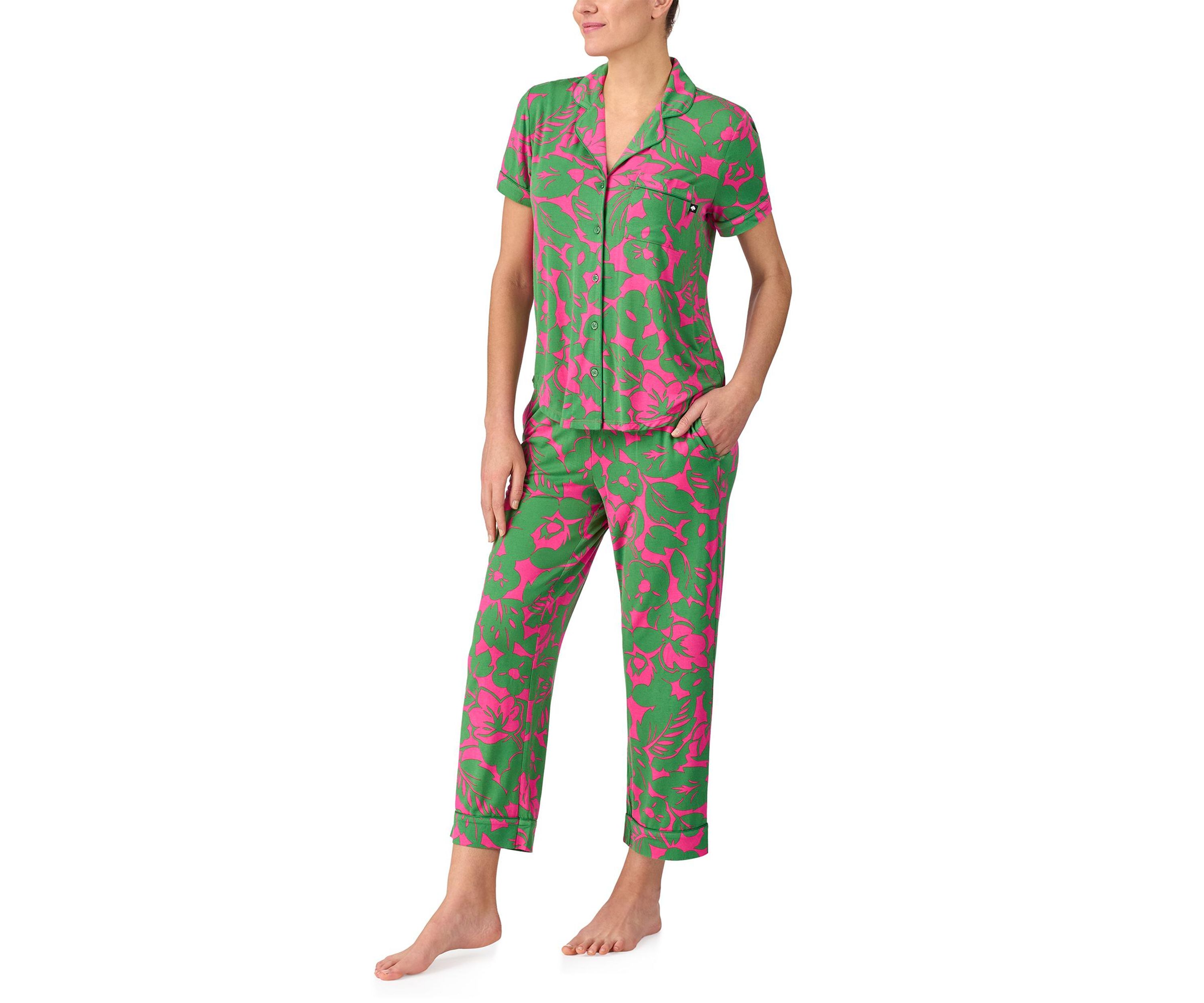 Cropped Printed Pajama Set