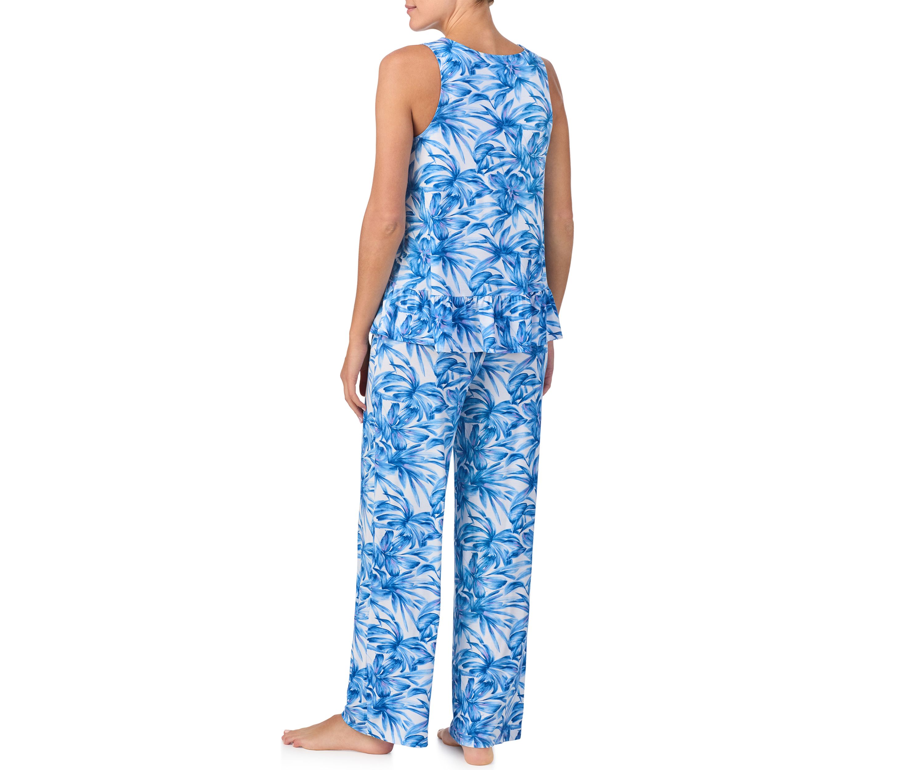 Womens V-Neck Long Pajama Set